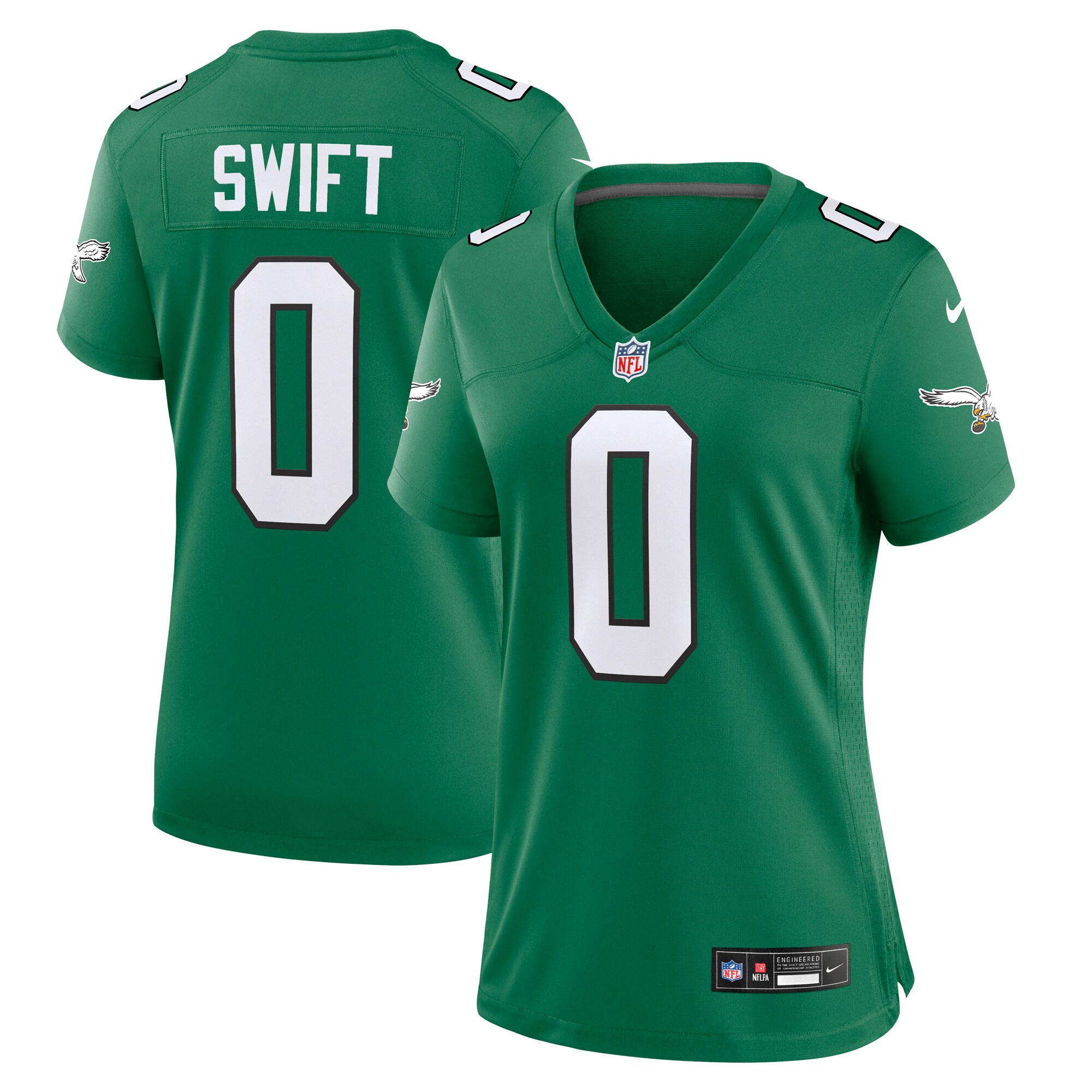 D'Andre Swift Philadelphia Eagles  Women's Alternate Game Jersey - Kelly Green