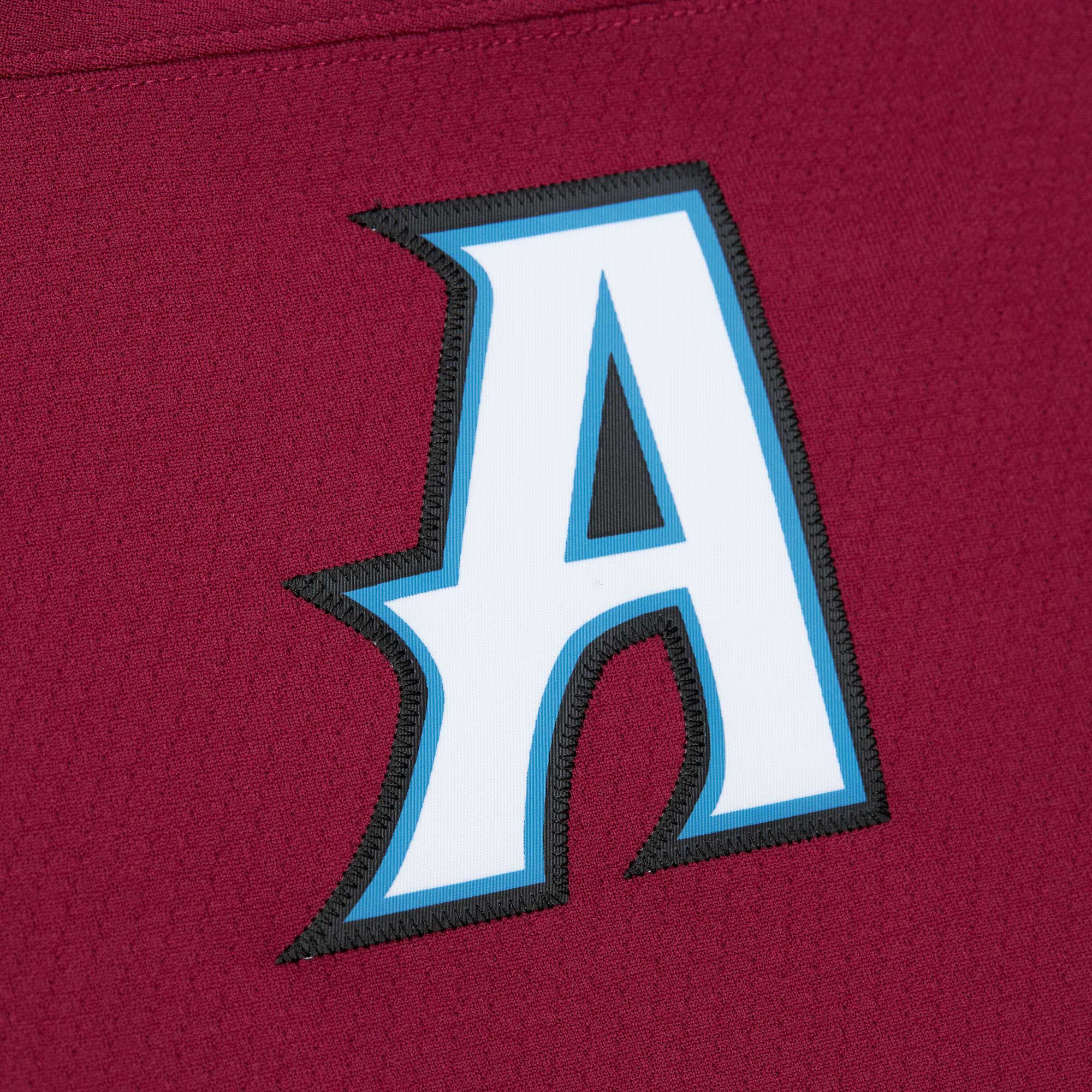 Peter Forsberg Colorado Avalanche Mitchell & Ness  2001\/02 Alternate Captain Blue Line Player Jersey - Maroon