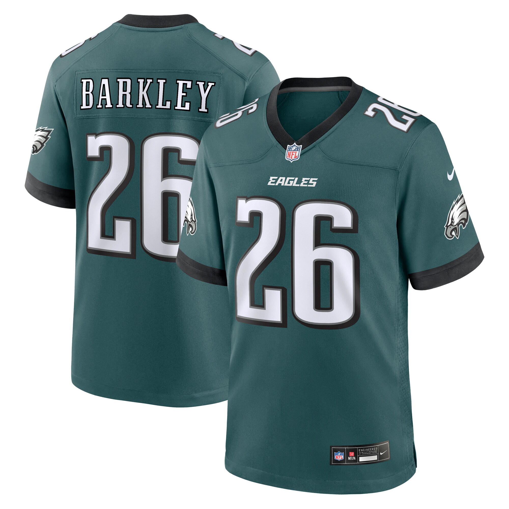 Saquon Barkley Philadelphia Eagles  Game Player Jersey - Midnight Green