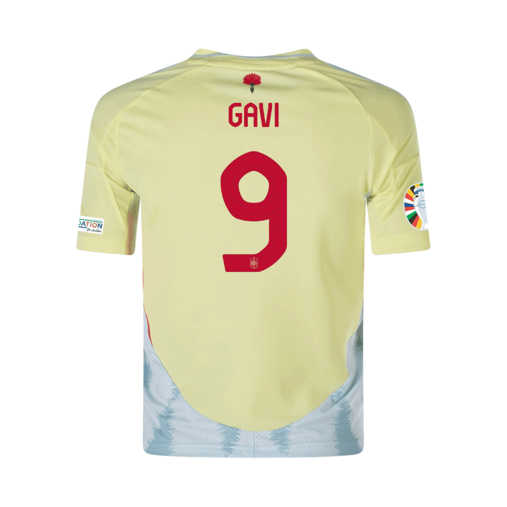 Gavi 9 Spain National Team 2024 Away YOUTH Jersey - Yellow