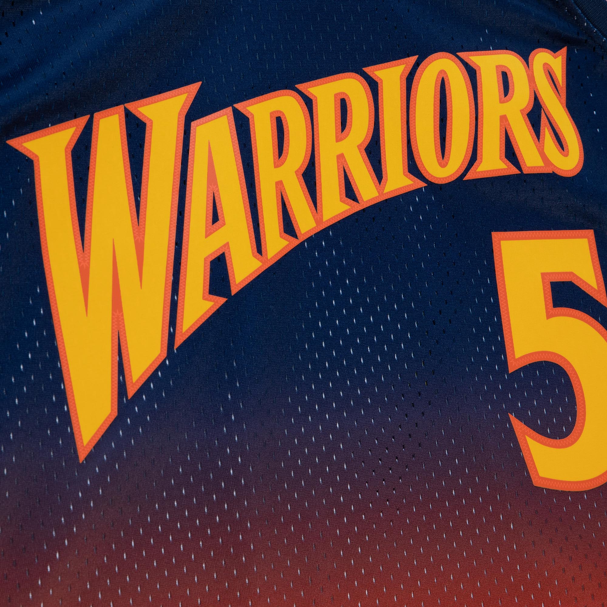 Baron Davis Golden State Warriors Mitchell & Ness 2006\/07 Hardwood Classics Fadeaway Swingman Player Jersey - Navy\/Orange