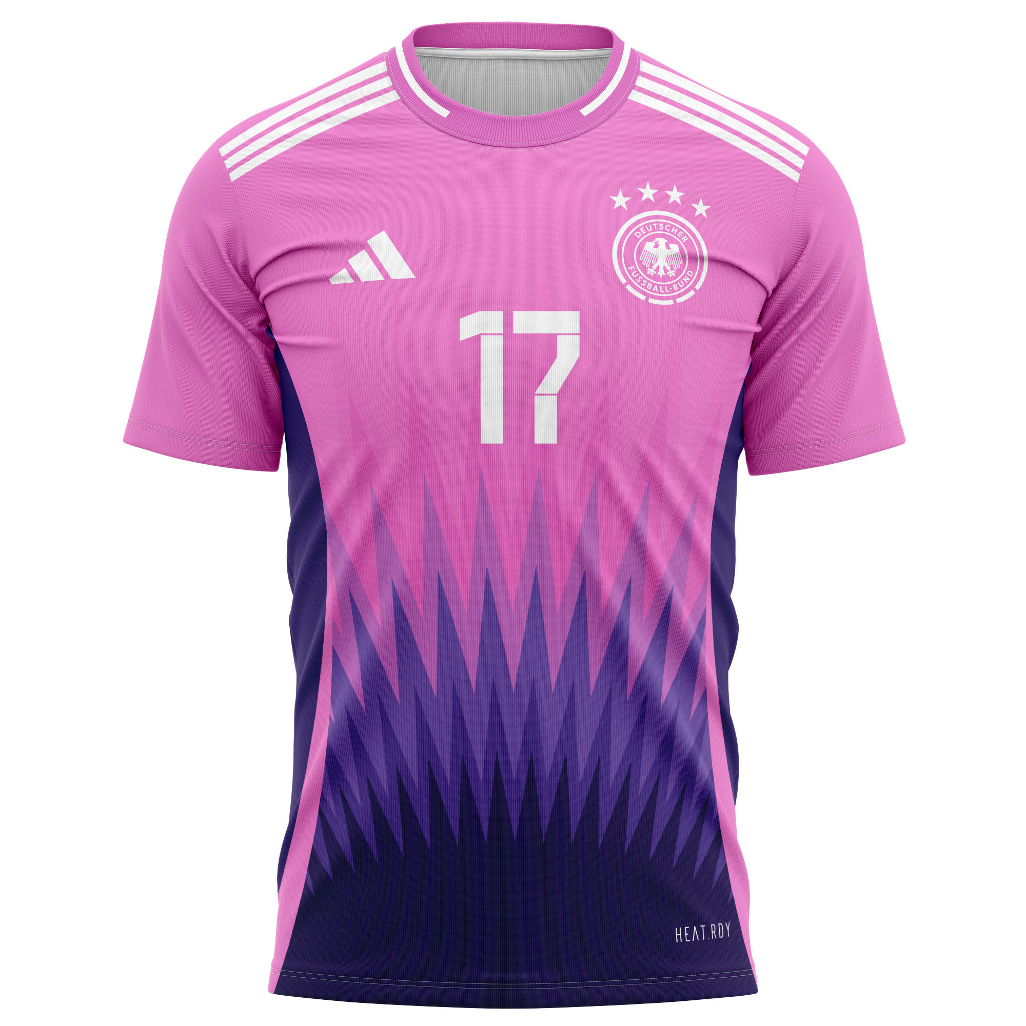 Florian Wirtz 17 Germany National Team 2024 Away Kits AOP T-shirt - Purple