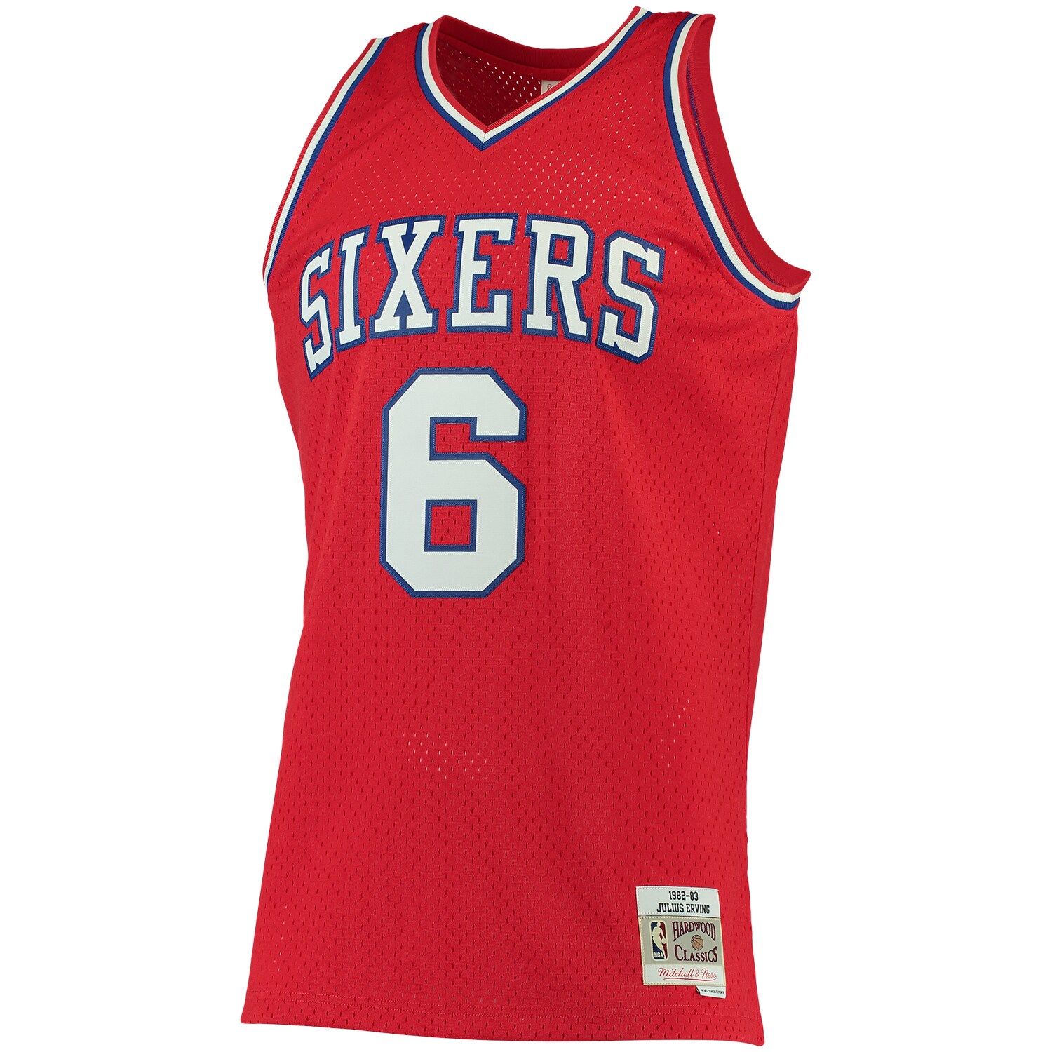 Julius Erving Philadelphia 76ers Mitchell & Ness 1982\/83 Big & Tall Hardwood Classics Swingman Jersey - Red