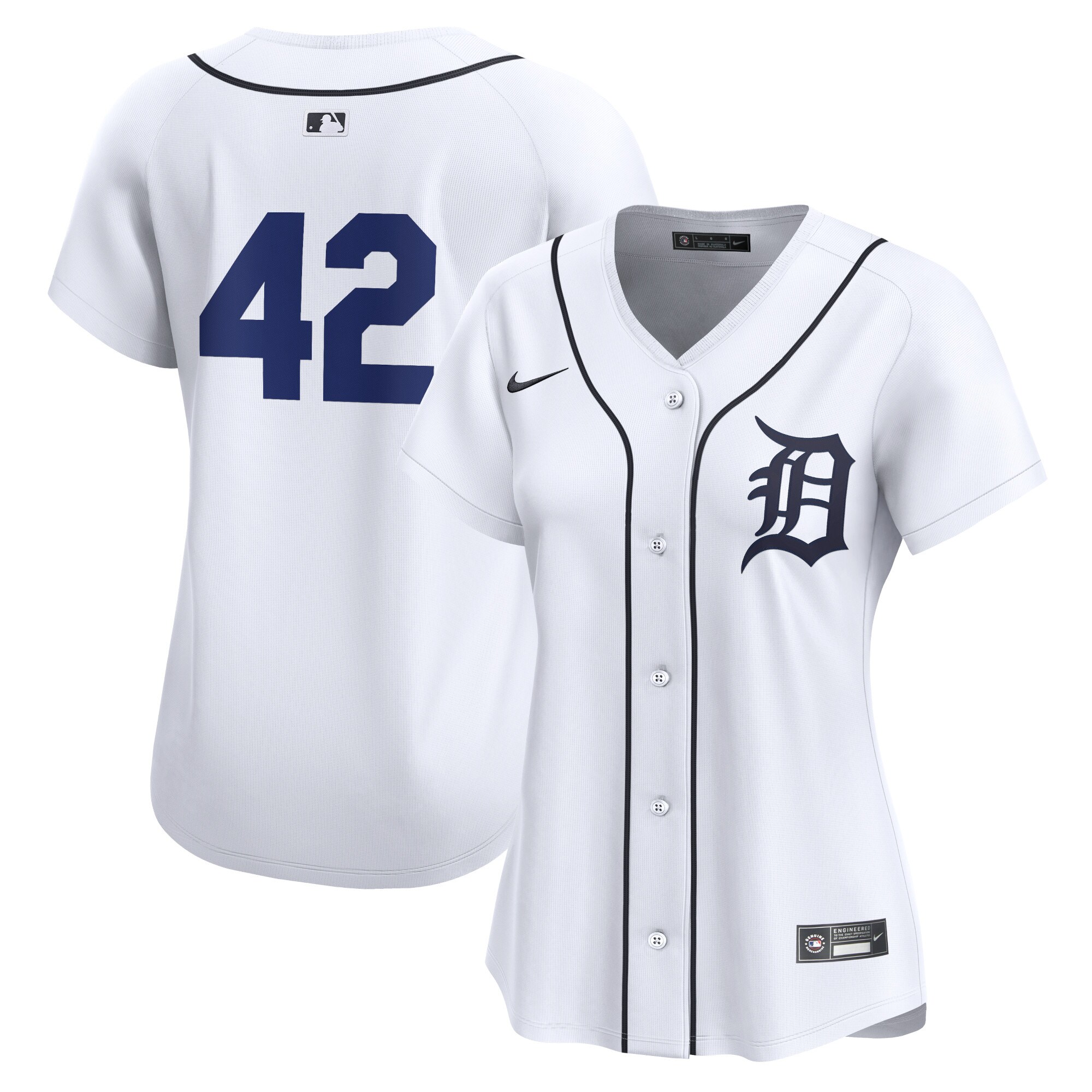 Detroit Tigers  Women's 2024 Jackie Robinson Day Home Limited Jersey\u00c2\u00a0\u00e2\u20ac\u201c White