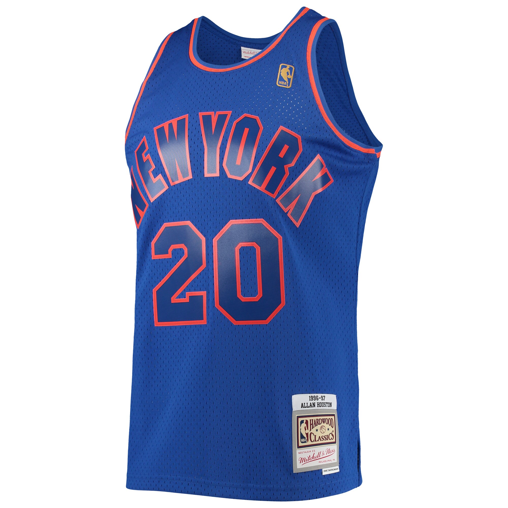 Allan Houston New York Knicks Mitchell & Ness 1996\/97 Throwback Dark Swingman Jersey - Blue