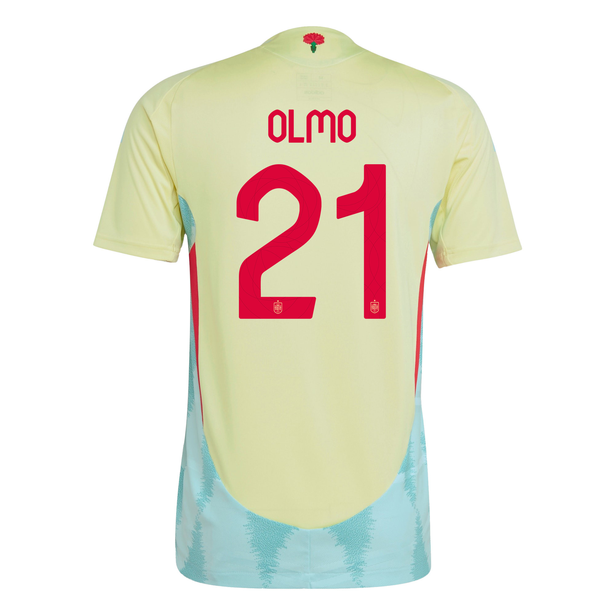Dani Olmo 21 Spain National Team 2024 Away Men Jersey - Yellow