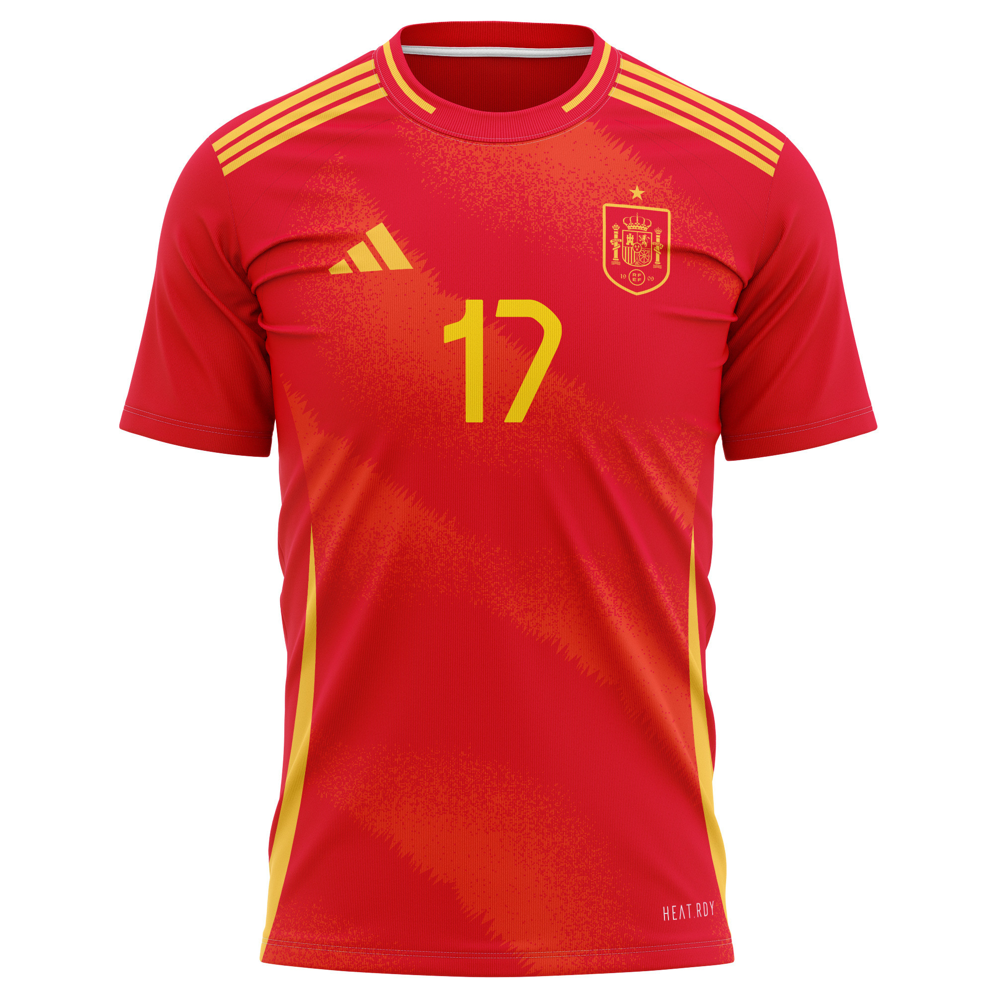 Iago Aspas 17 Spain National Team 2024 Home Kits AOP T-shirt - Red