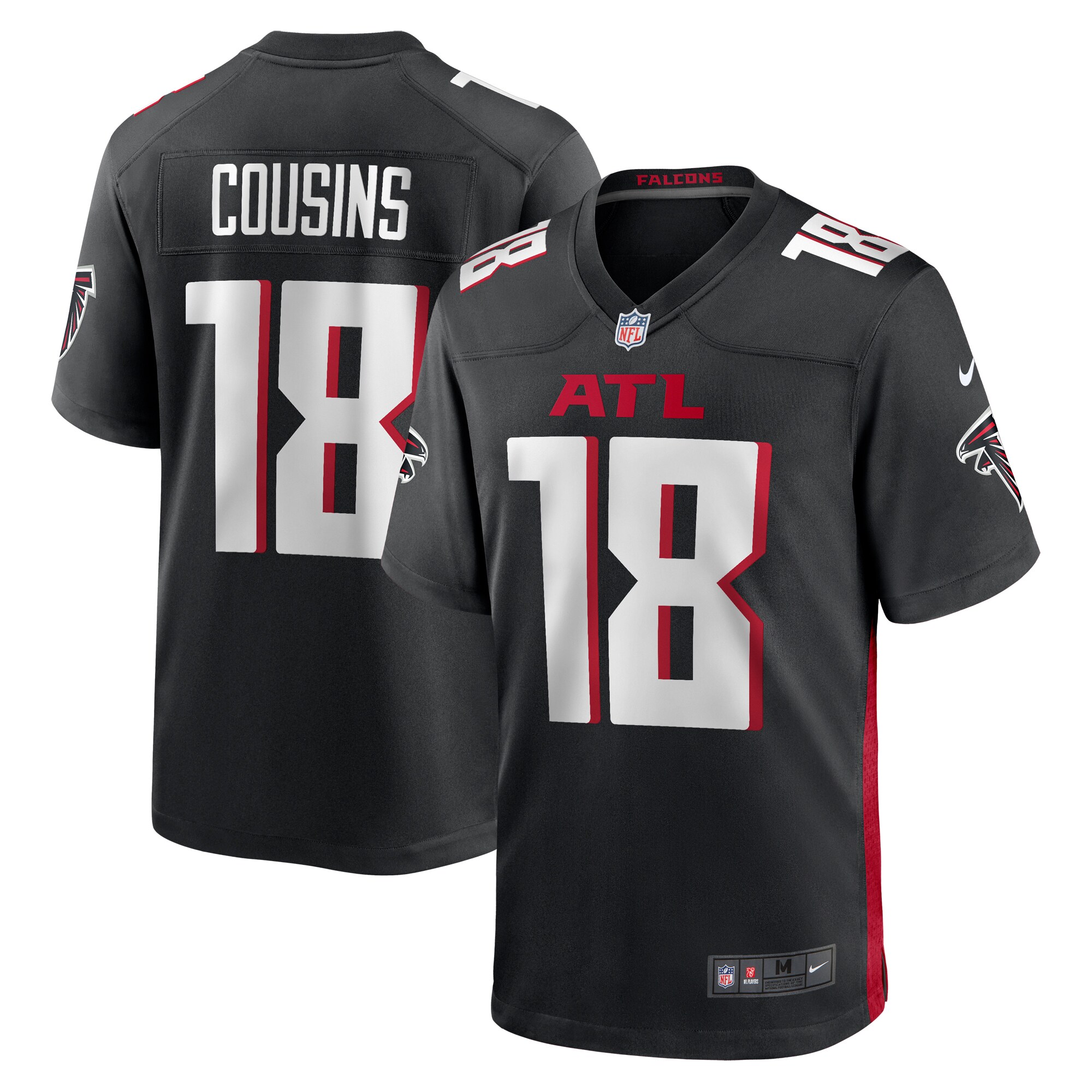 Kirk Cousins Atlanta Falcons  Game Player Jersey - Black