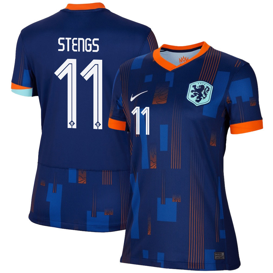 Calvin Stengs 11 Netherlands National Team 2024/25 Away WOMEN Jersey - Navy