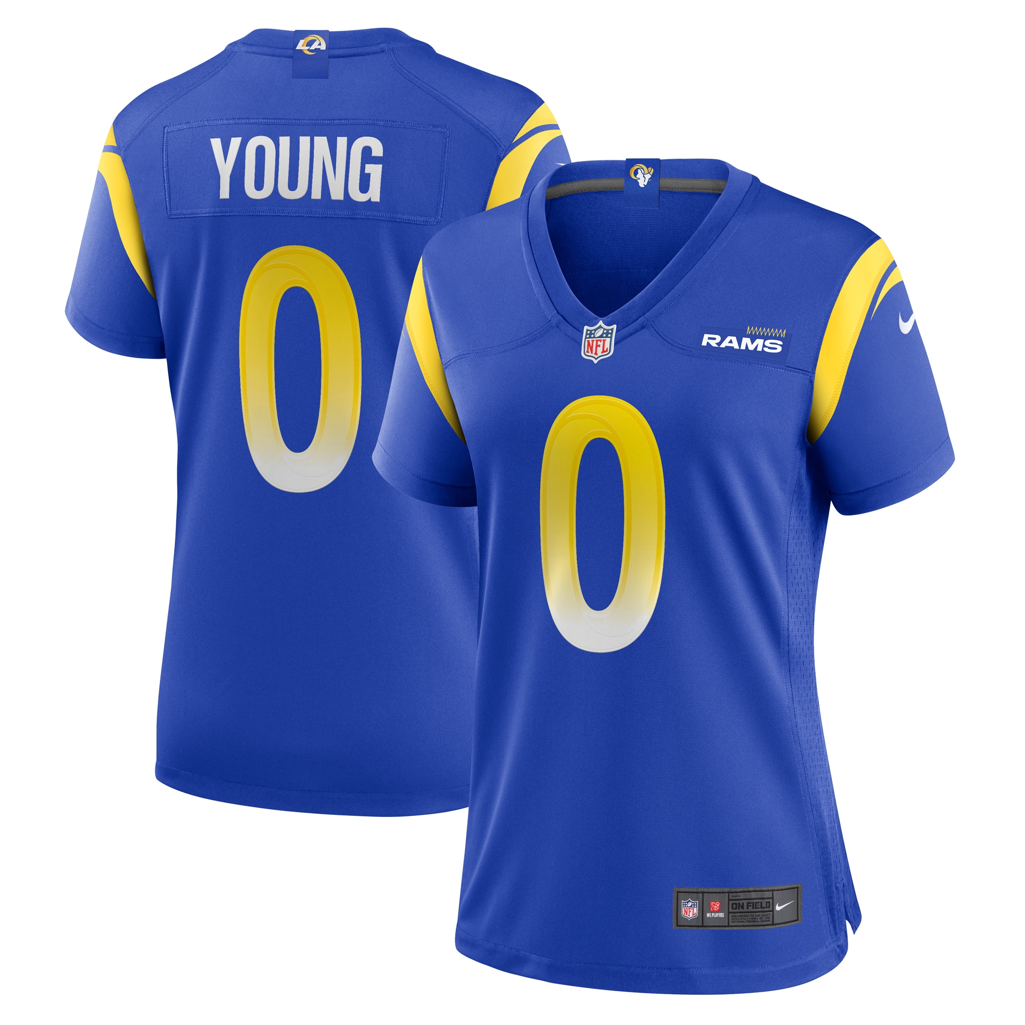 Byron Young Los Angeles Rams  Women's Home Game Jersey - Royal