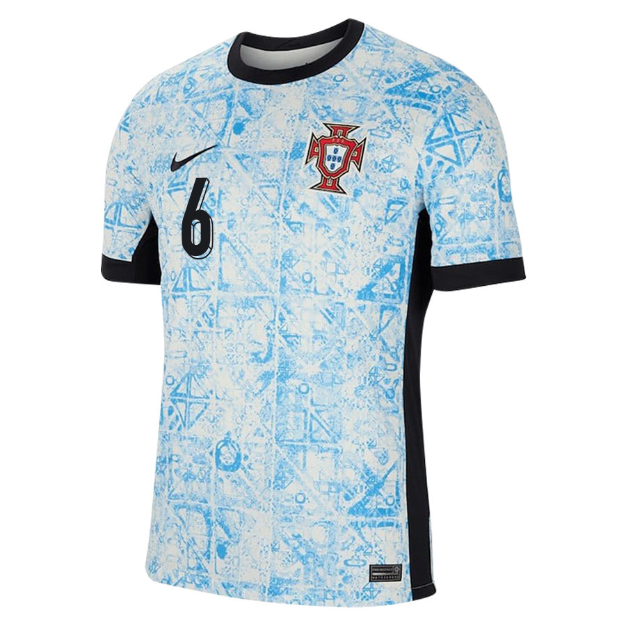 João Palhinha 6 Portugal National Team 2024/25 Away Men Jersey - Cream/Blue