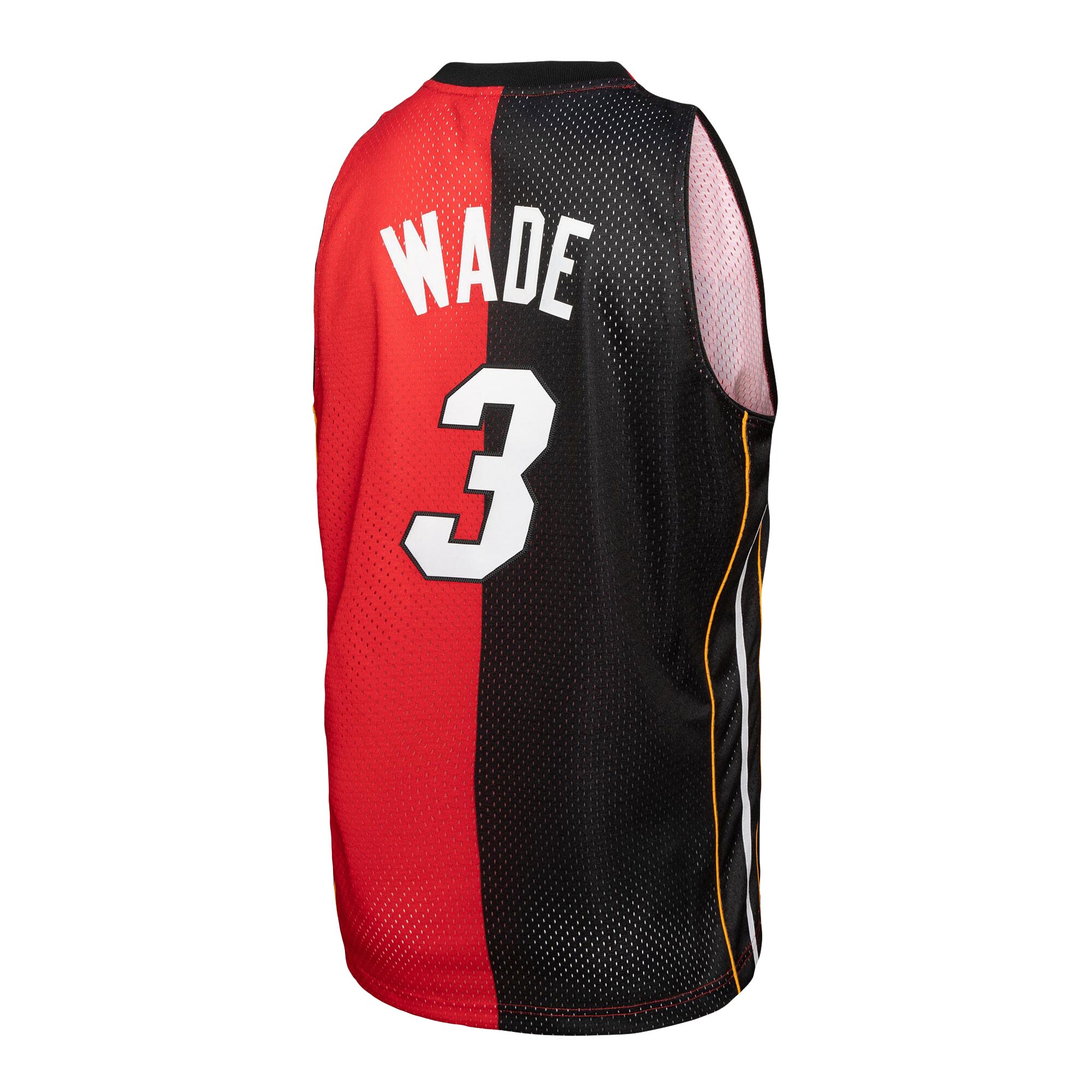 Dwyane Wade Miami Heat Mitchell & Ness Hardwood Classics 2005\/06 Split Swingman Jersey - Black\/Red