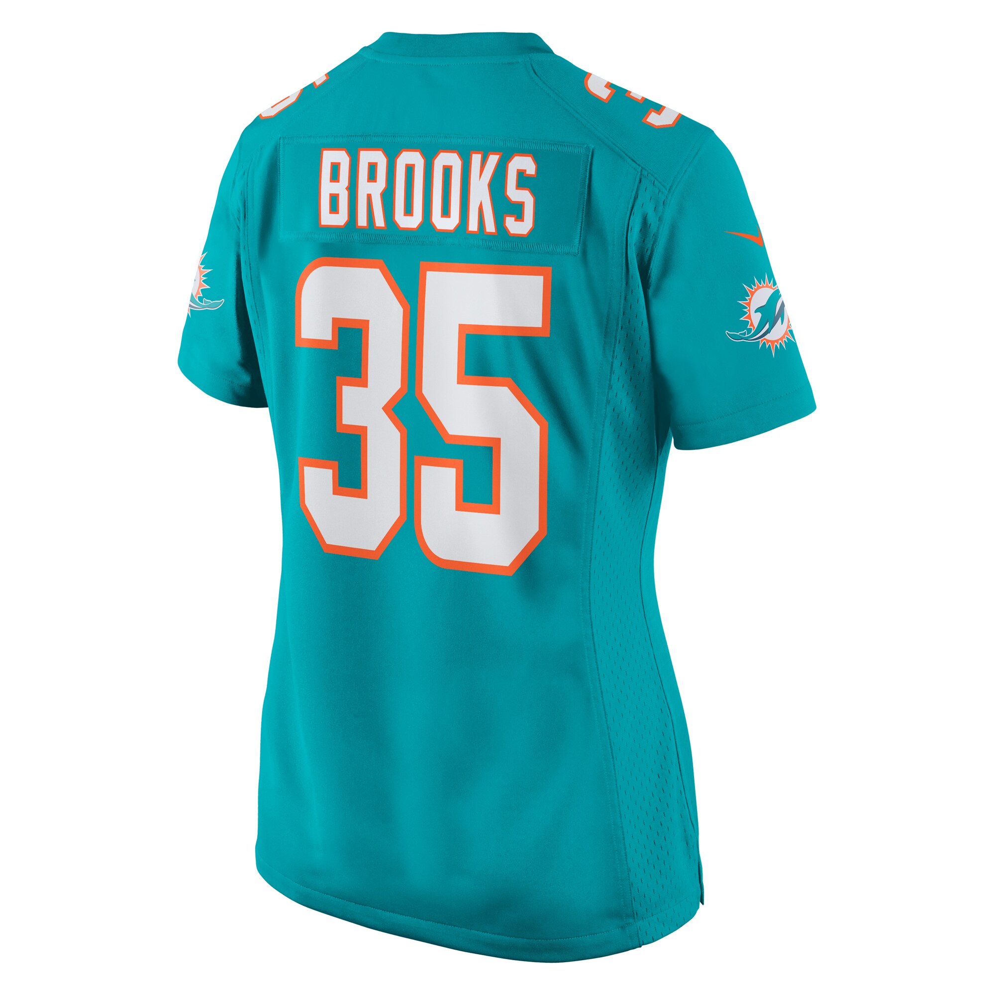 Christopher Brooks Miami Dolphins  Women's Team Game Jersey -  Aqua