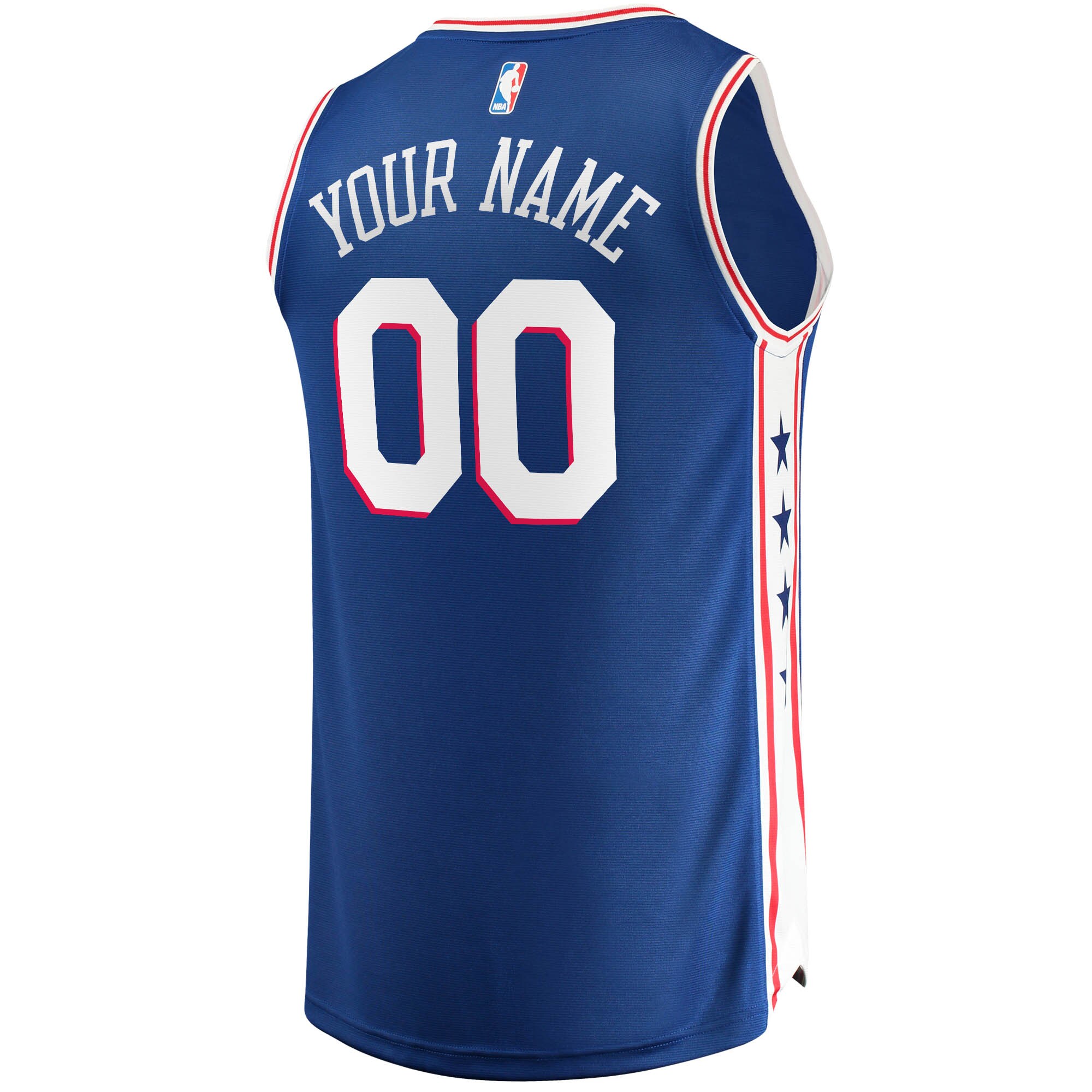 Philadelphia 76ers Fanatics Fast Break Custom Replica Jersey Royal - Icon Edition