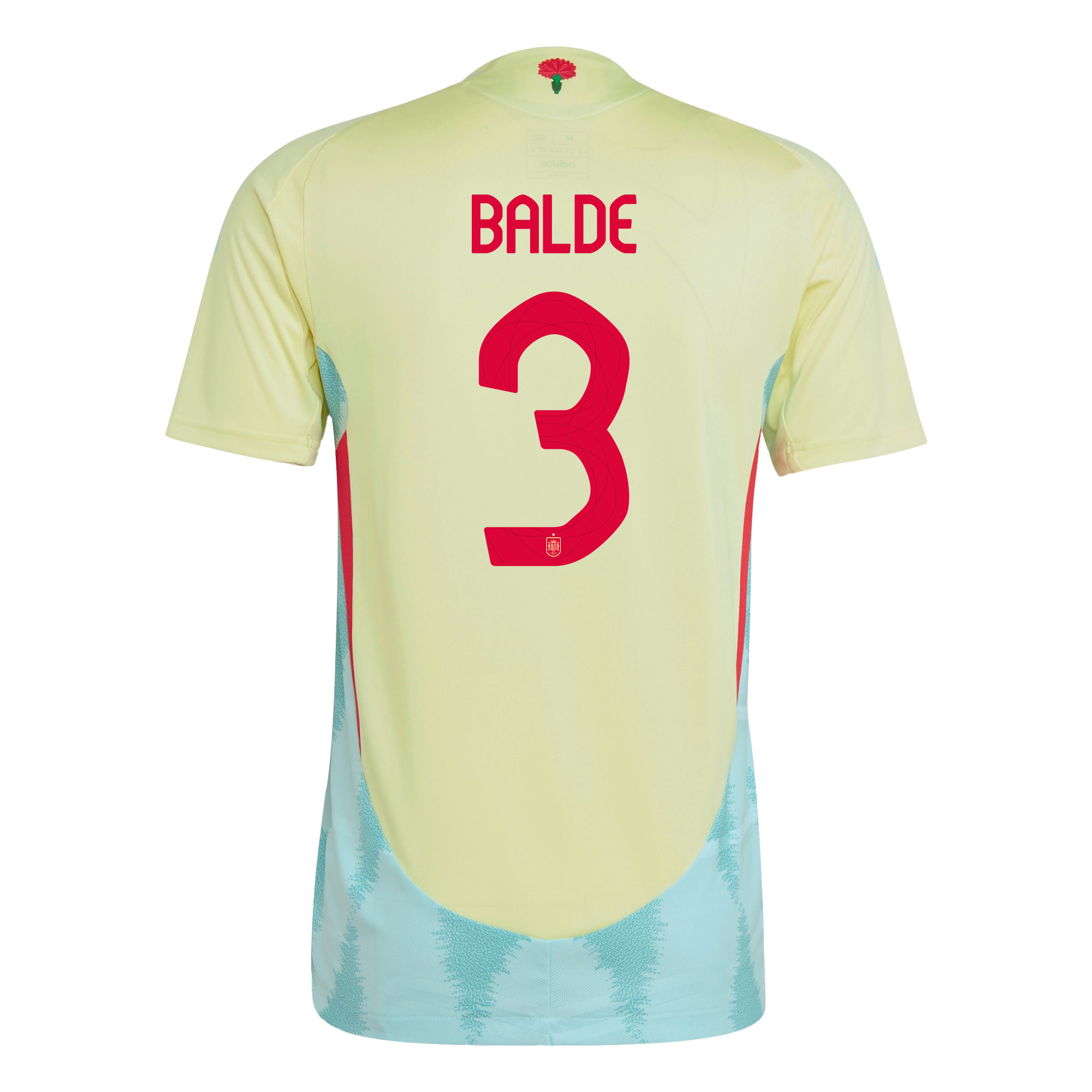 Alejandro Balde 3 Spain National Team 2024 Away Men Jersey - Yellow