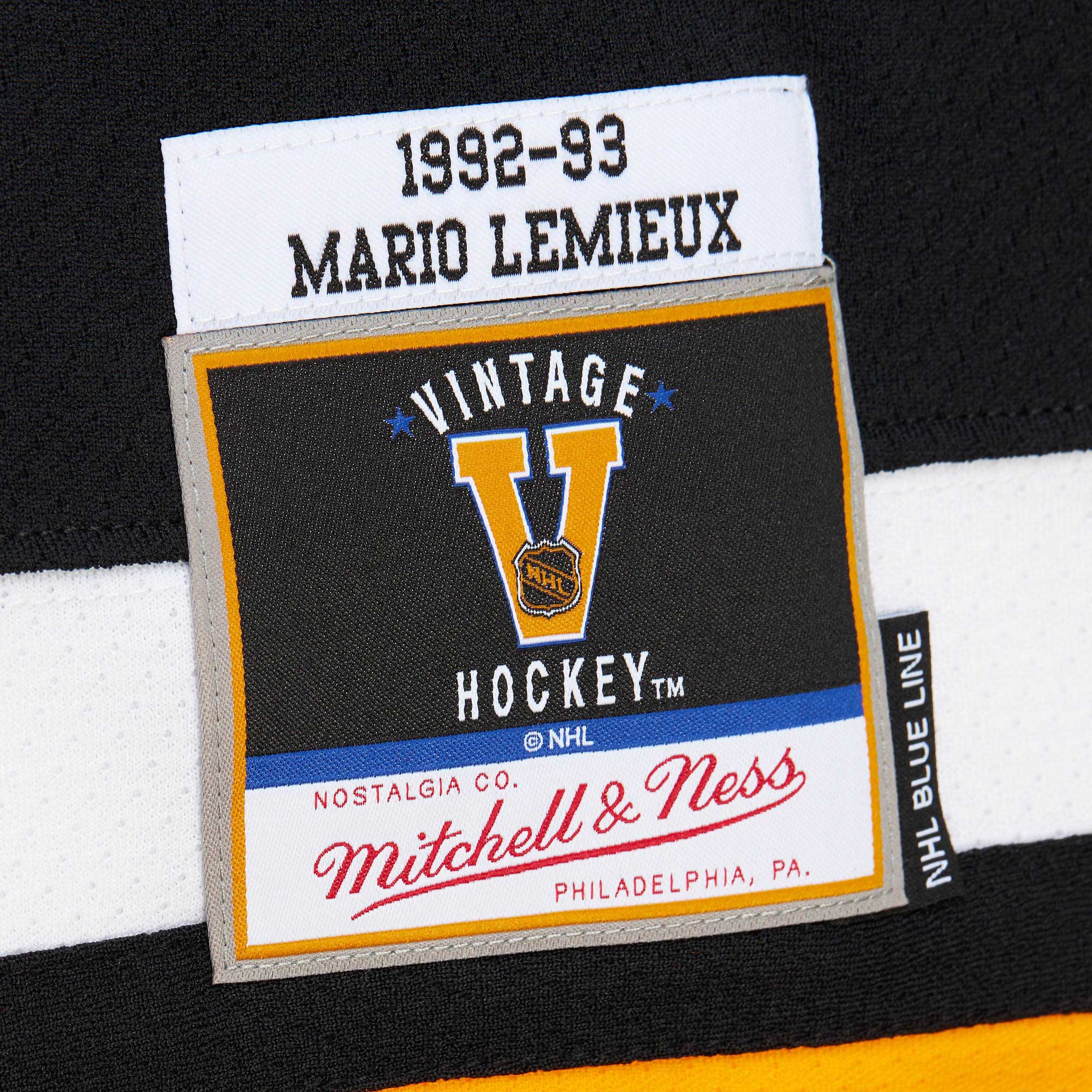 Mario Lemieux Pittsburgh Penguins Mitchell & Ness  1992\/93 Blue Line Player Jersey - Black