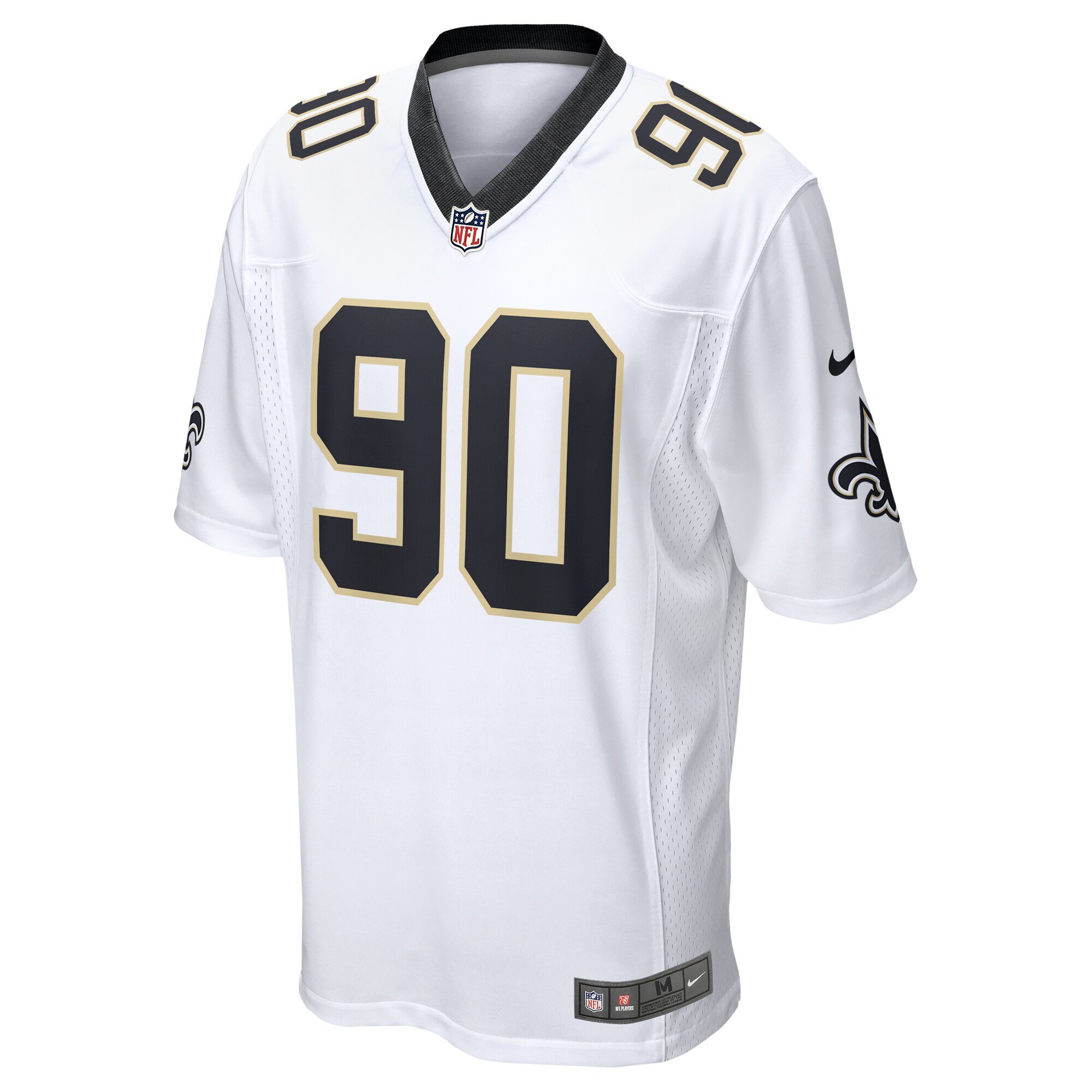 Bryan Bresee New Orleans Saints   Game Jersey -  White