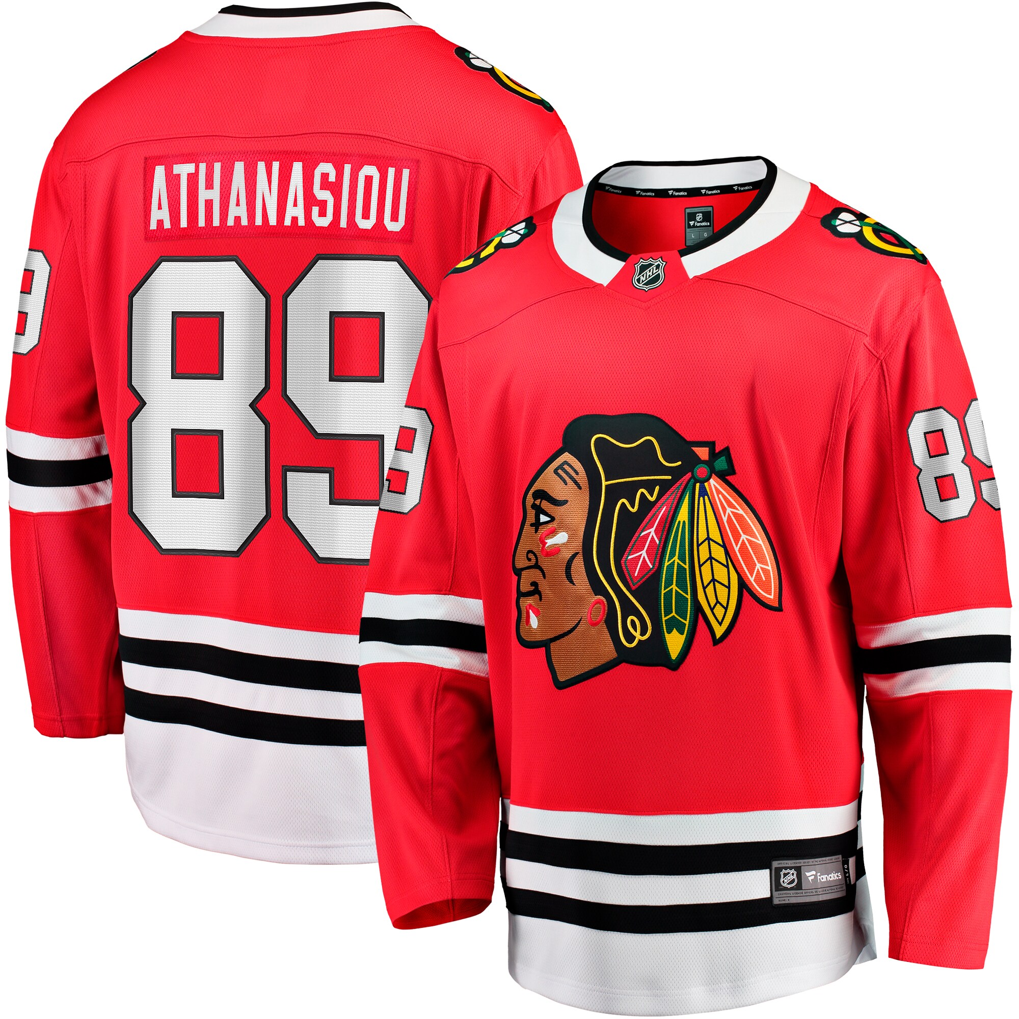 Andreas Athanasiou Chicago Blackhawks Fanatics Home Breakaway Jersey - Red