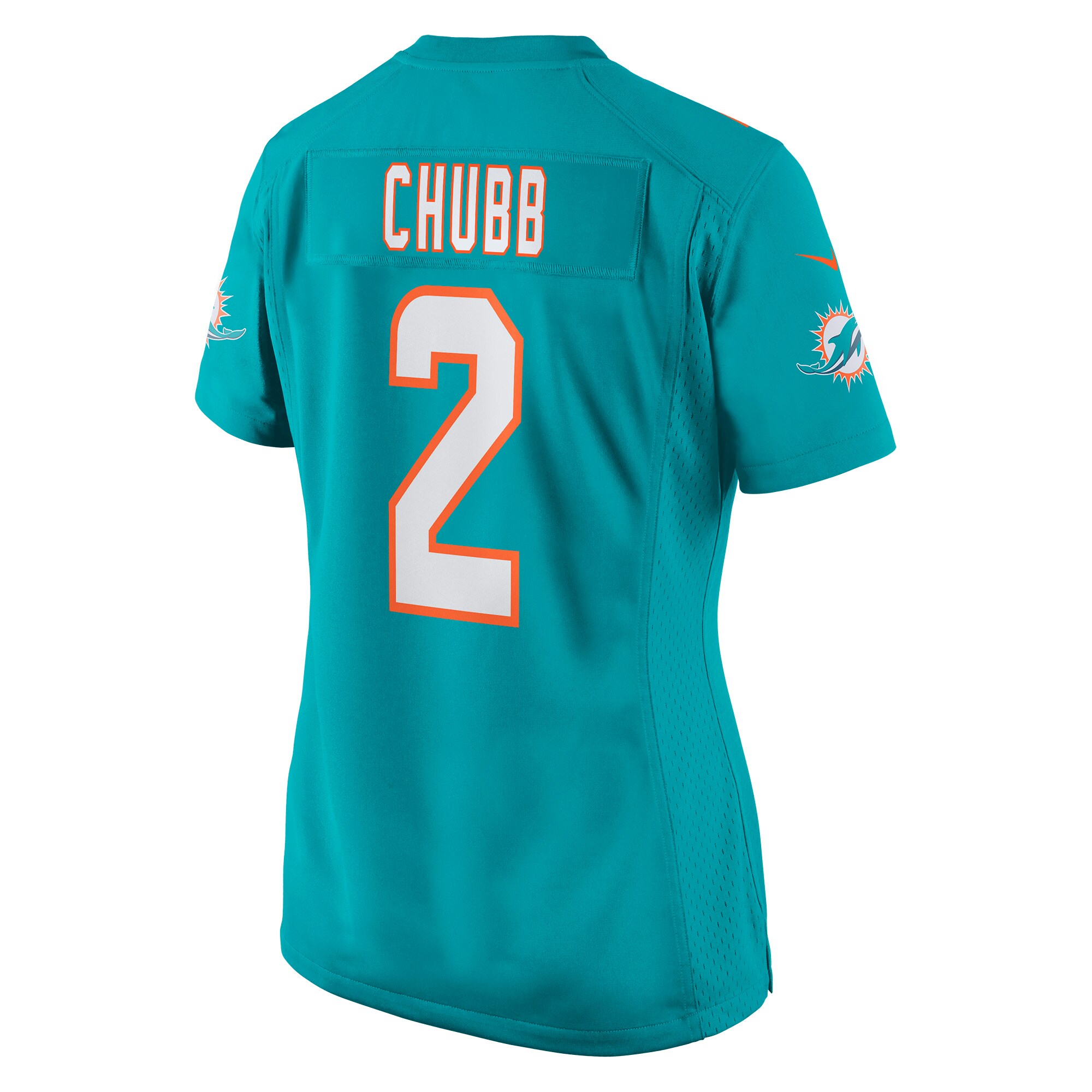 Bradley Chubb Miami Dolphins  Women's Game Player Jersey - Aqua