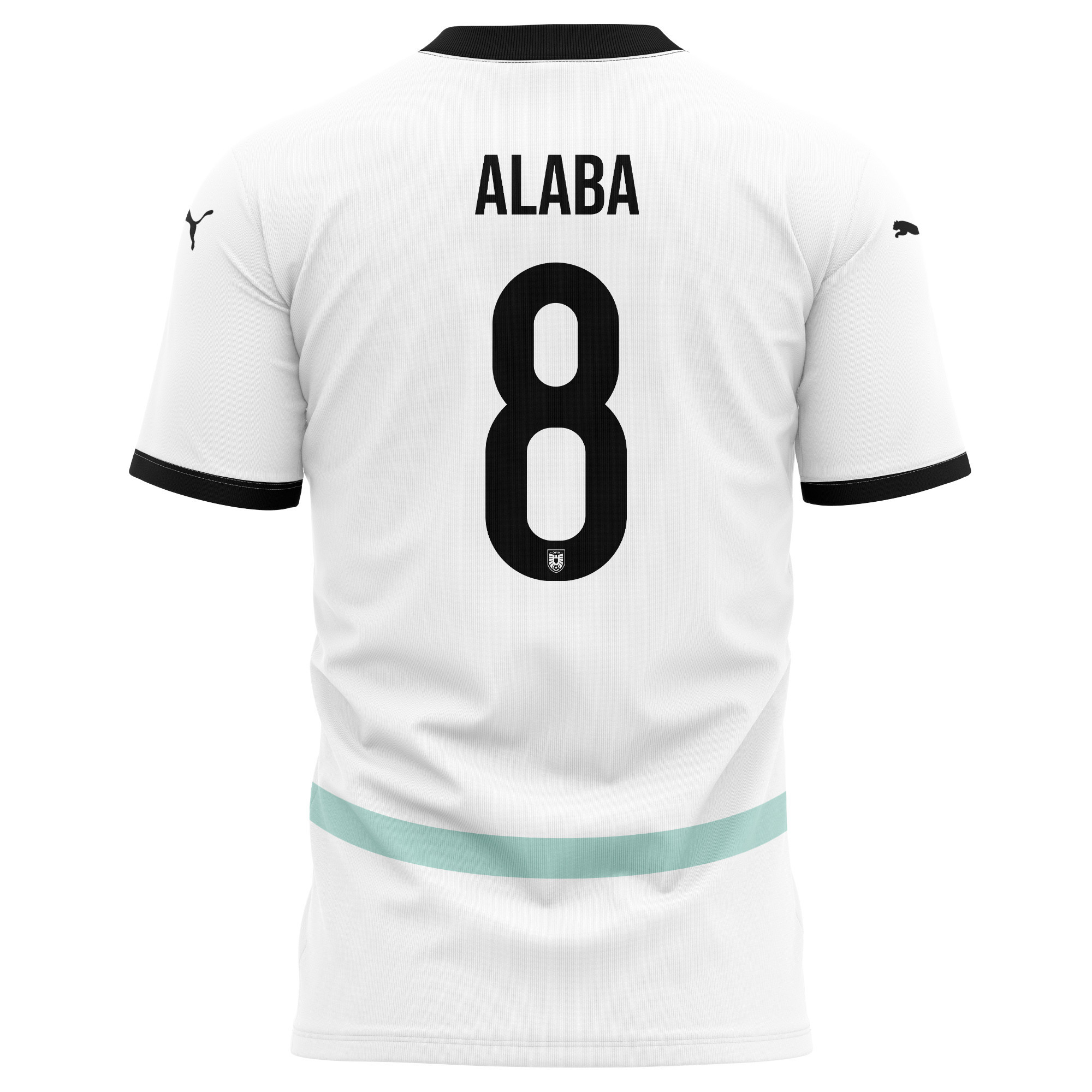 David Alaba 8 Austria National Team 2024/25 Away Kits AOP T-shirt - White