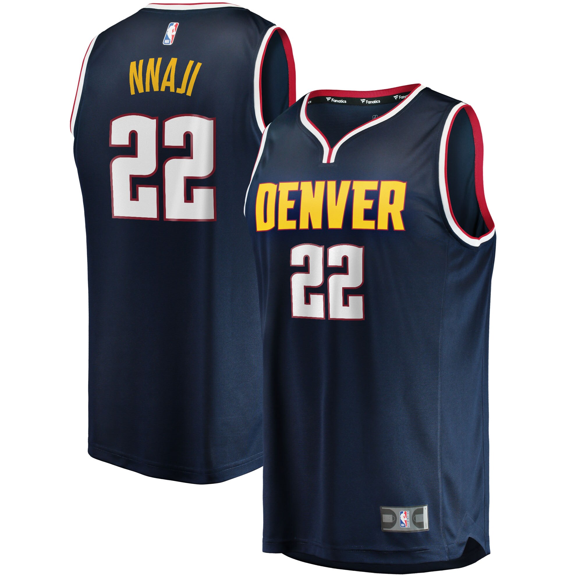 Zeke Nnaji Denver Nuggets Fanatics 2021\/22 Fast Break Replica Jersey - Icon Edition - Navy