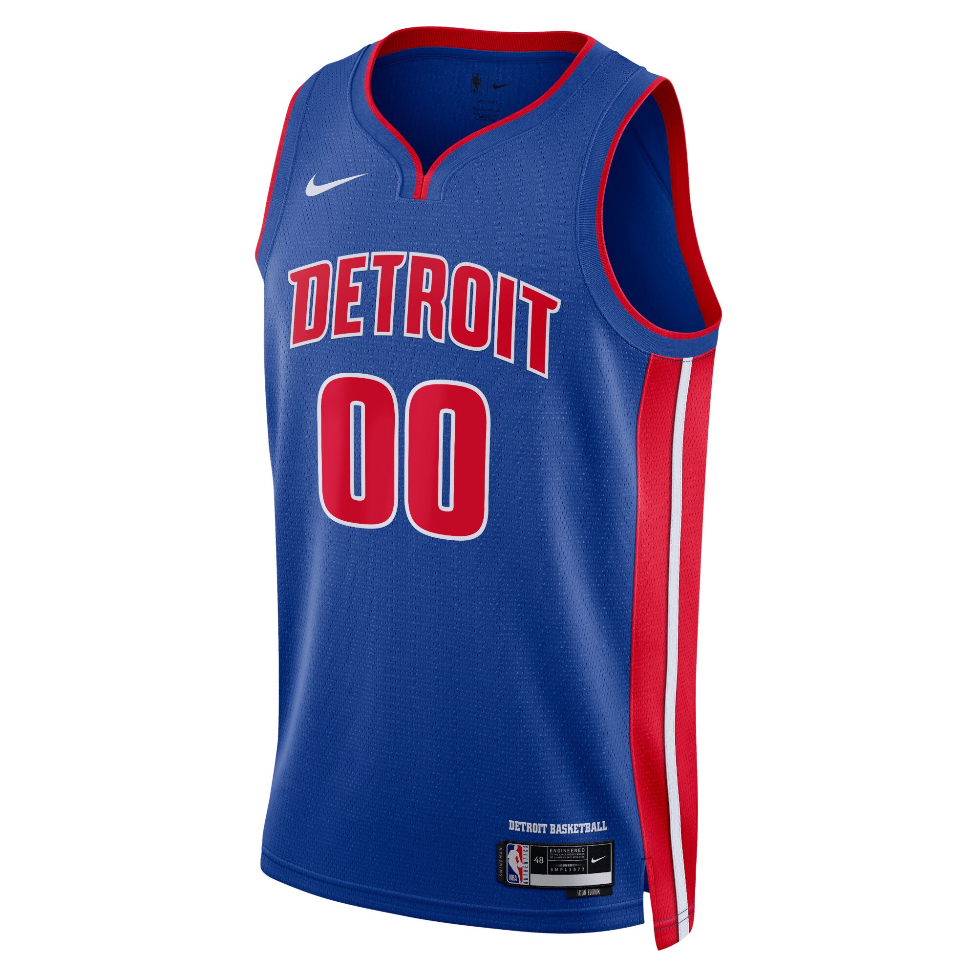 Detroit Pistons  Unisex Swingman Custom Jersey Blue - Icon Edition