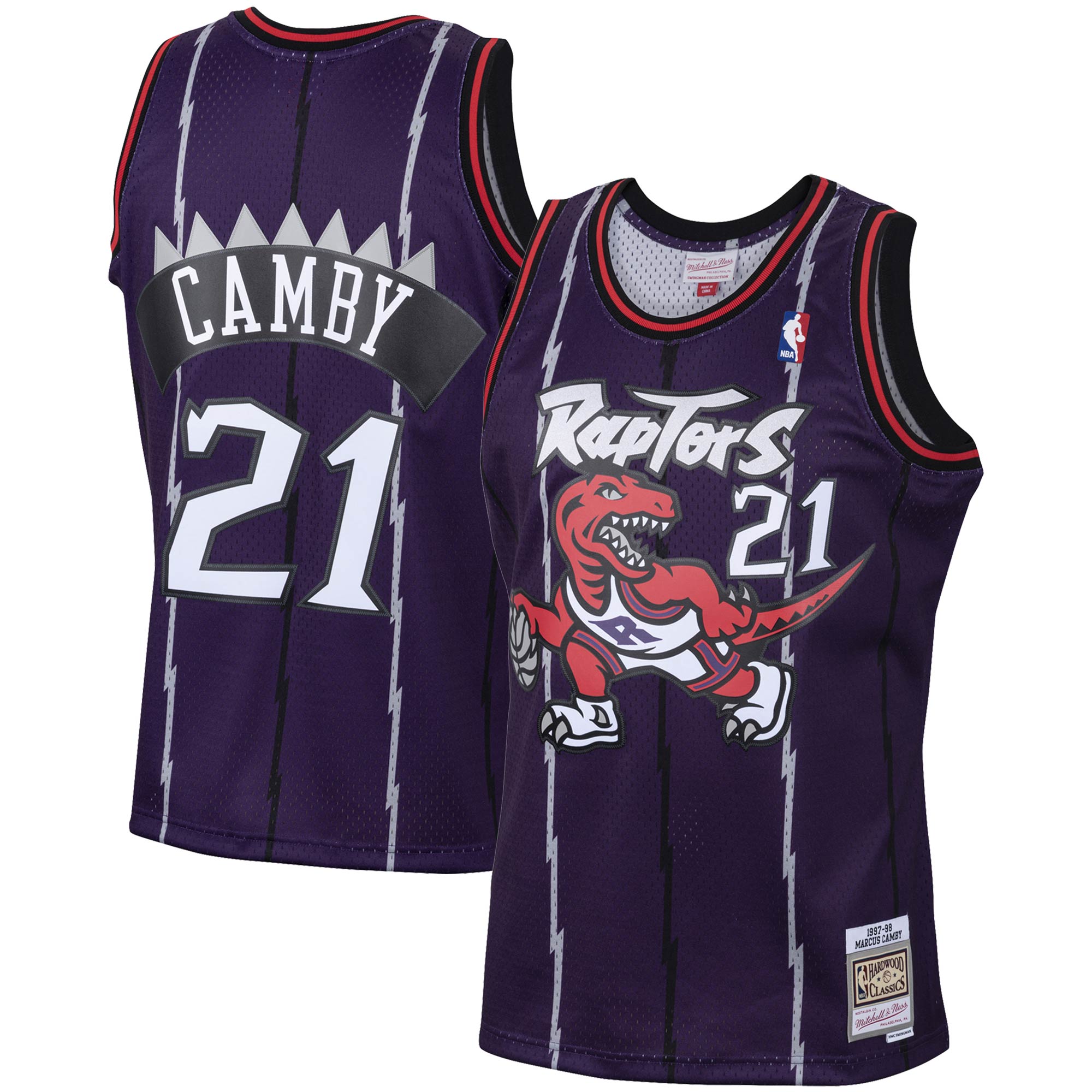 Marcus Camby Toronto Raptors Mitchell & Ness 2001\/02 Hardwood Classics Swingman Jersey - Purple