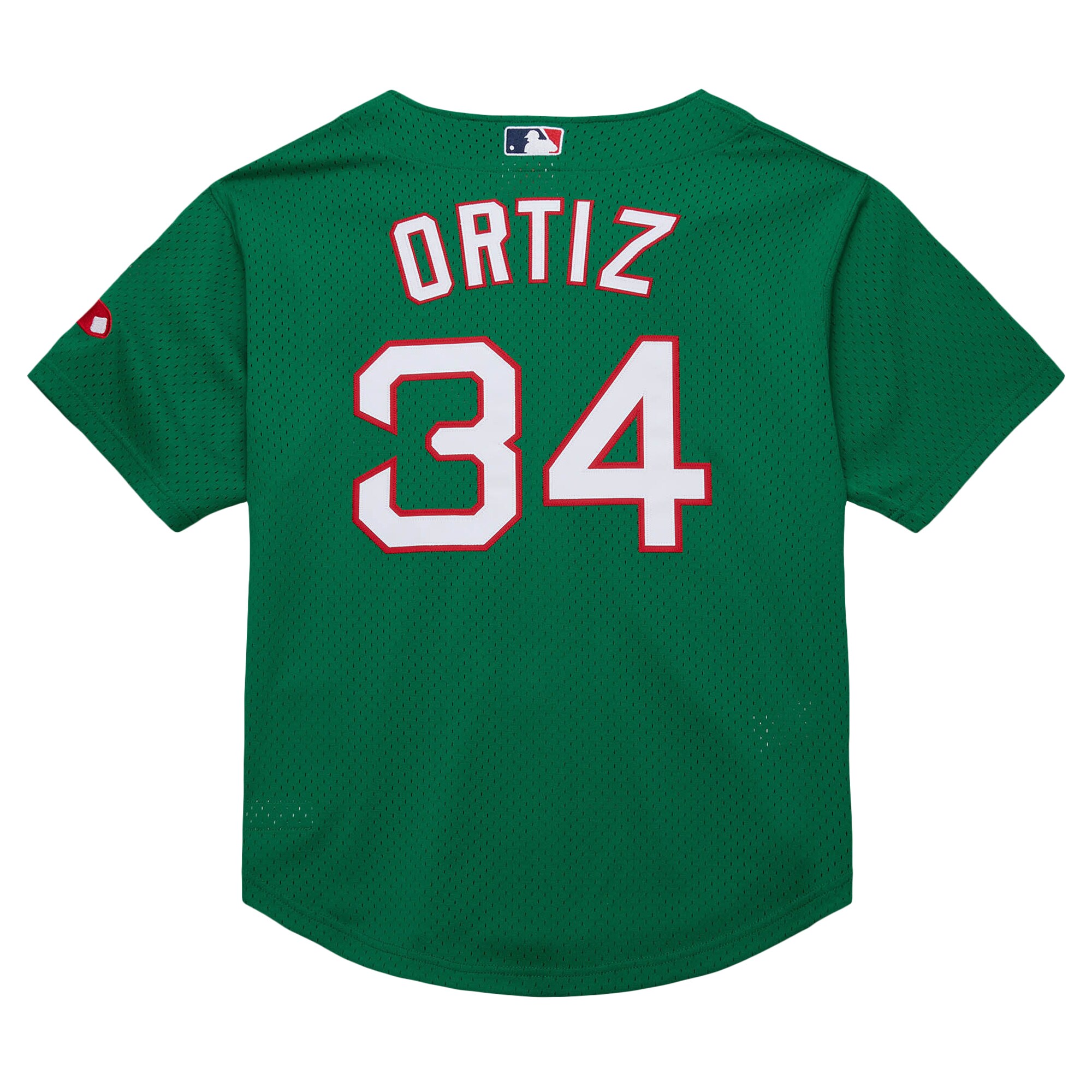 David Ortiz Boston Red Sox Mitchell & Ness Cooperstown Collection Mesh Batting Practice Jersey - Kelly Green
