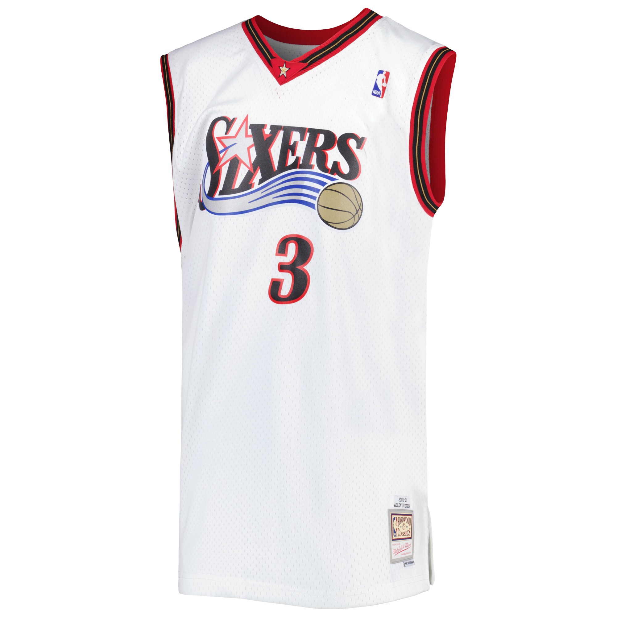 Allen Iverson Philadelphia 76ers Mitchell & Ness Big & Tall Hardwood Classics 1996\/97 Swingman Jersey - White