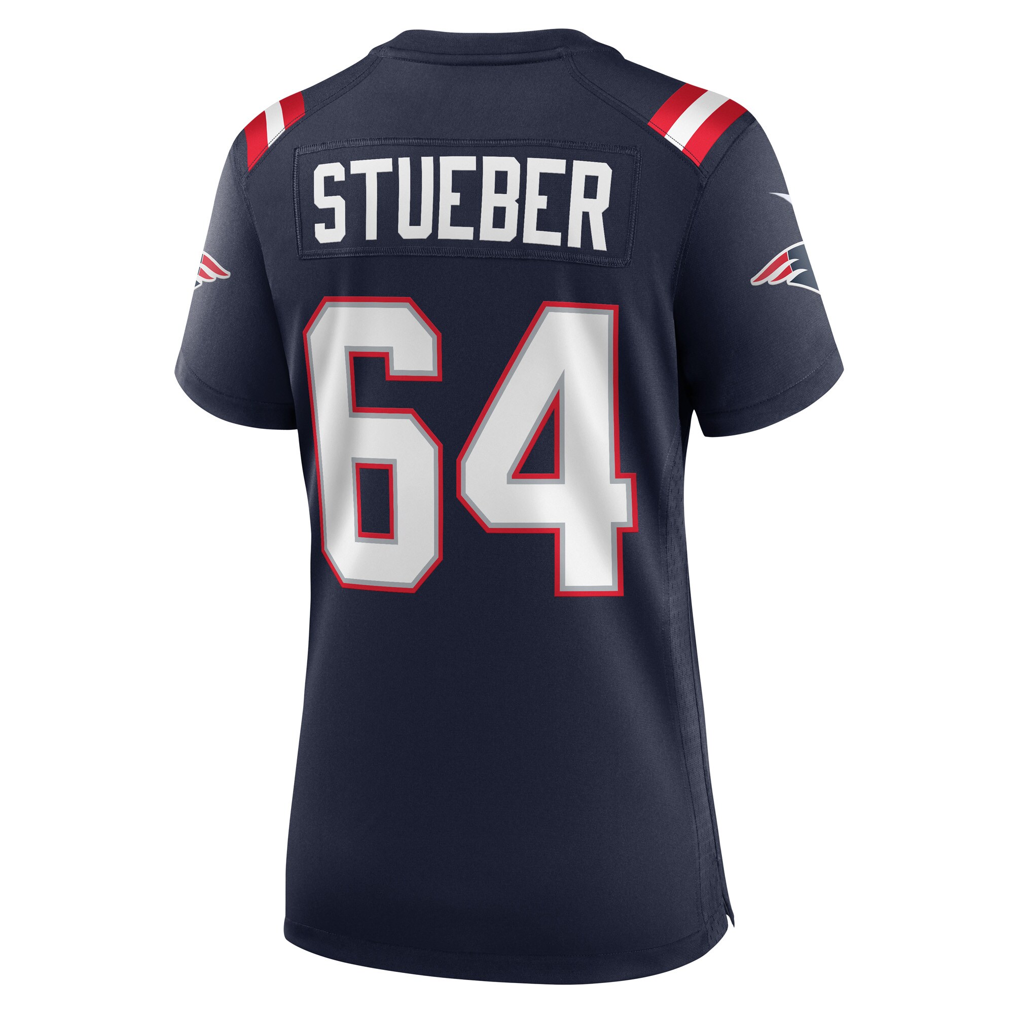 Andrew Stueber New England Patriots  Women's Game Player Jersey - Navy