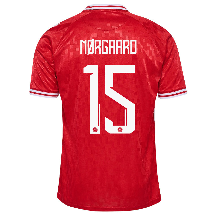 Christian Nørgaard 15 Denmark National Team 2024/25 Home Men Jersey - Red