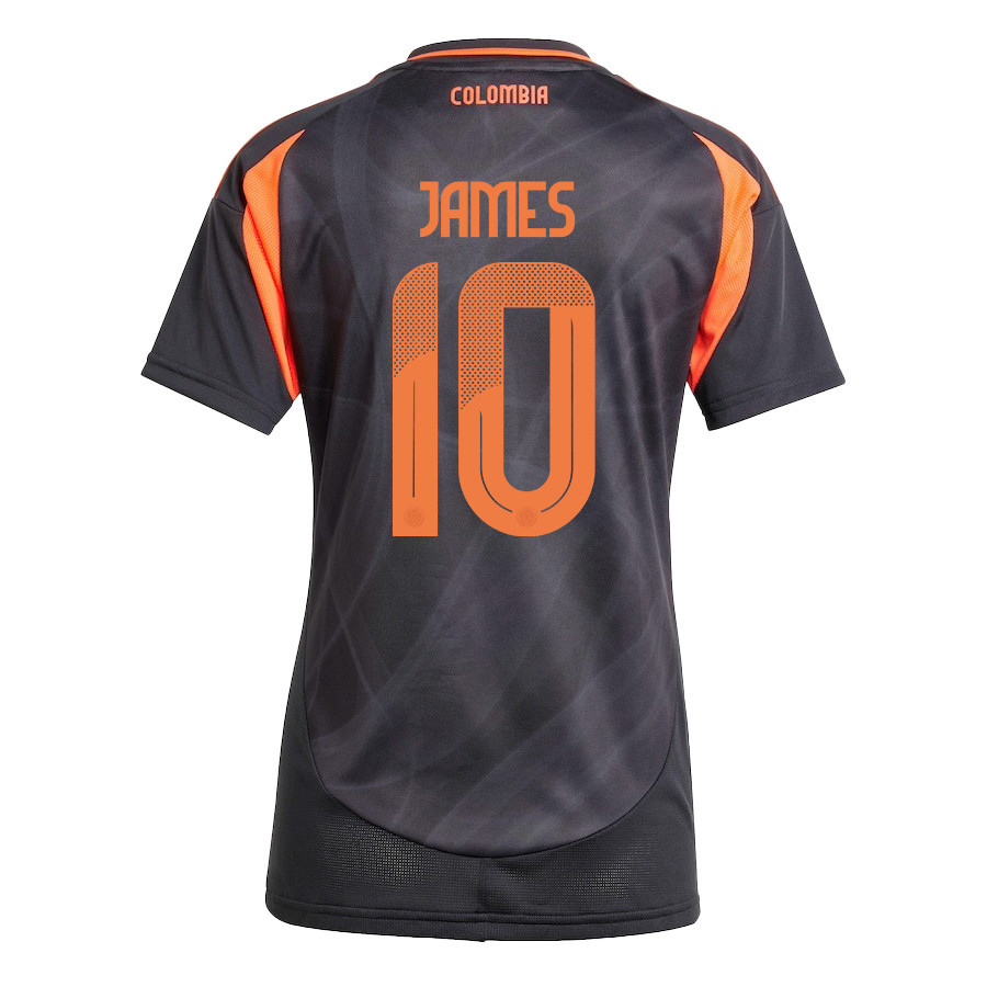 James Rodríguez 10 Colombia National Team 2024/25 Away Women Jersey - Black