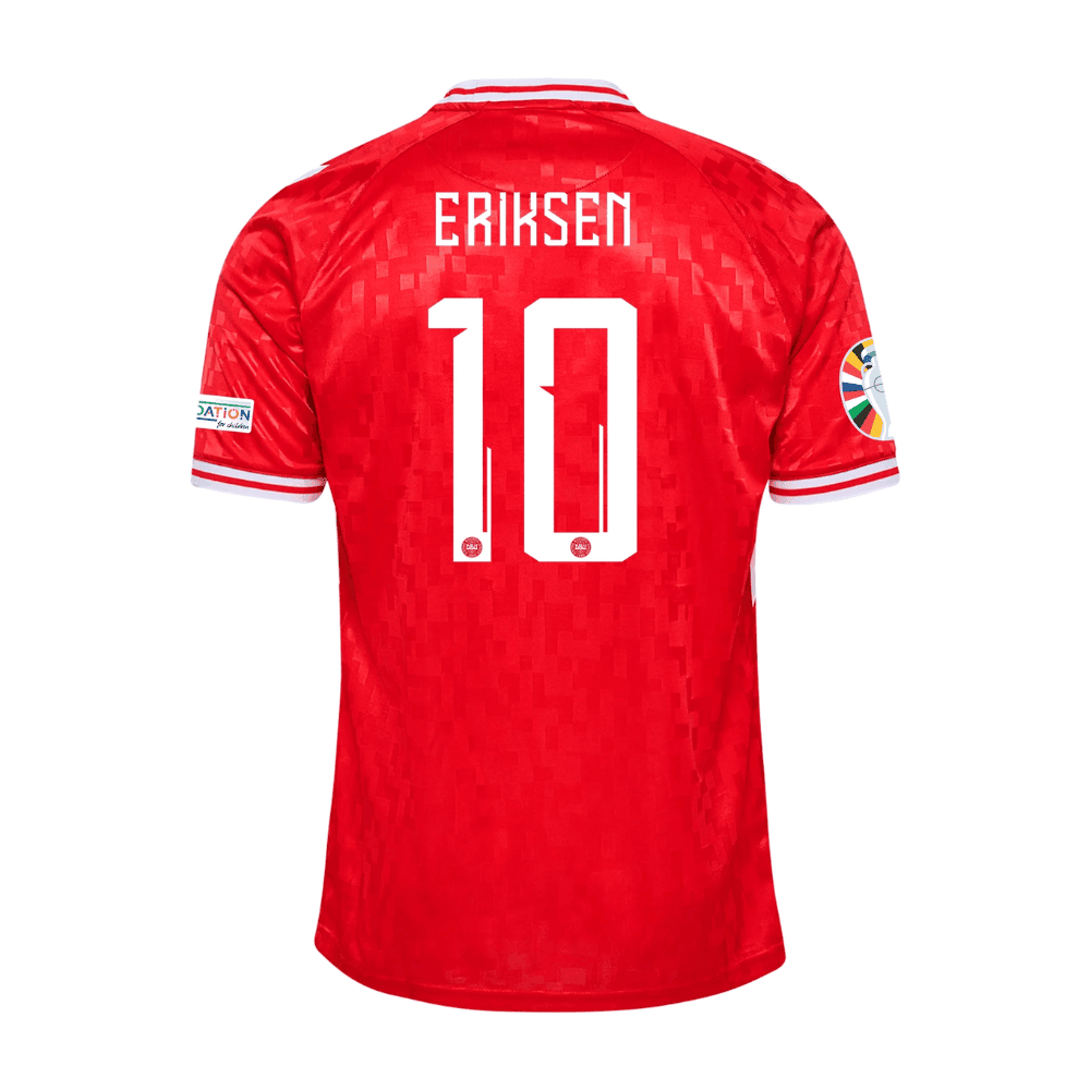 Christian Eriksen 10 Denmark National Team 2024 Home Stadium Men Jersey - Red