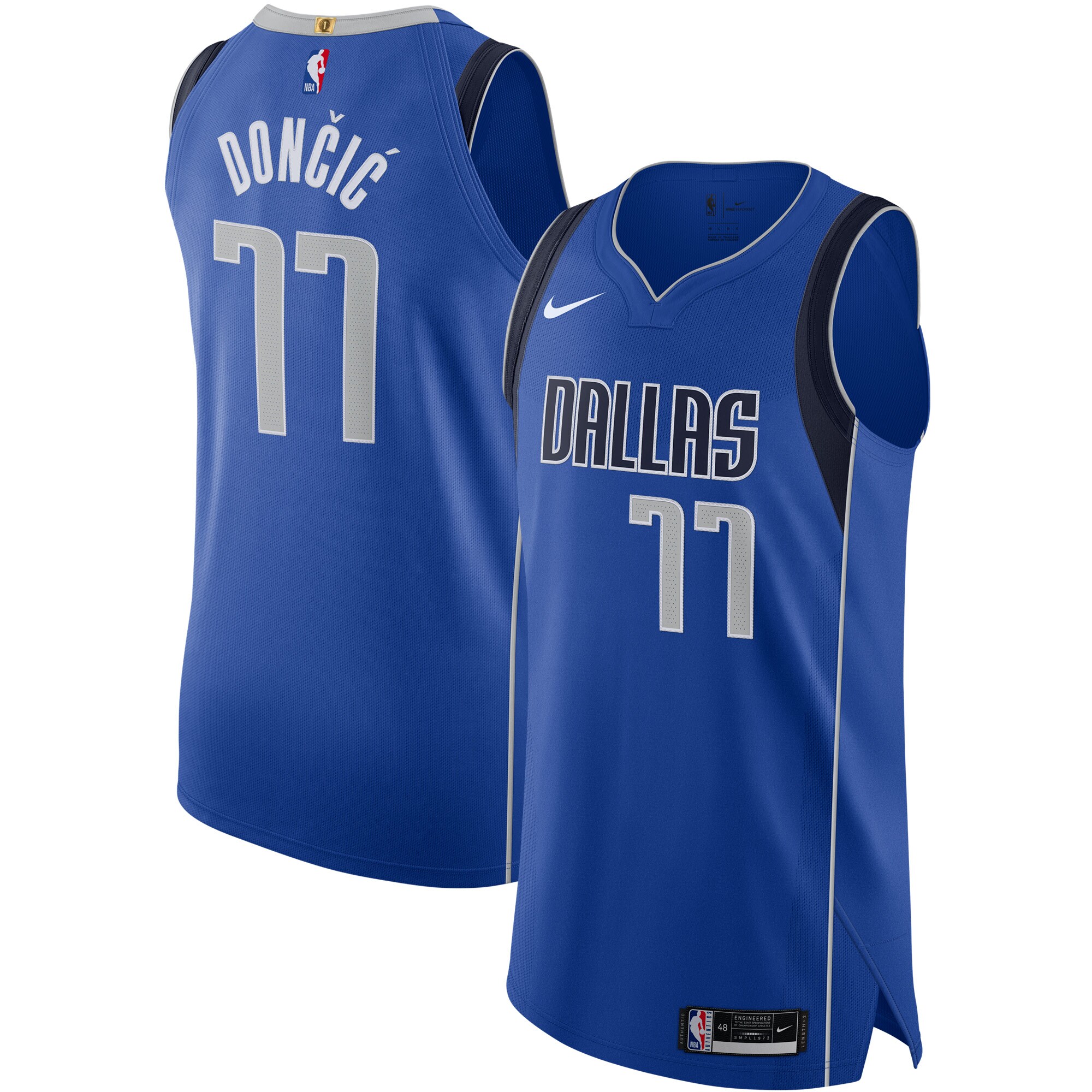 Luka Don\u00c4\u008di\u00c4\u2021 Dallas Mavericks  Authentic Jersey - Icon Edition - Blue
