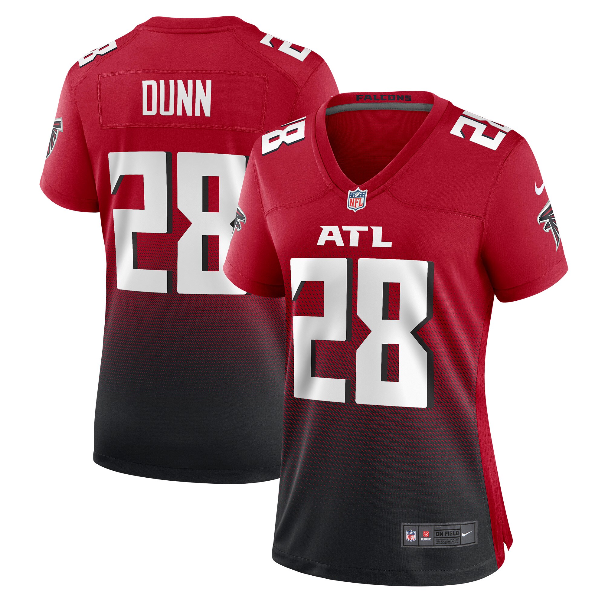 Warrick Dunn Atlanta Falcons  Women's Retired Game Jersey - Red