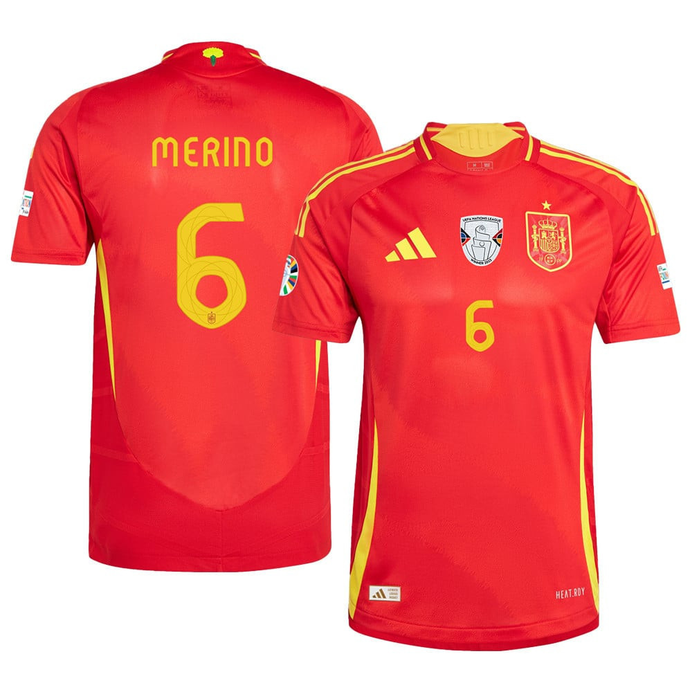 Mikel Merino 6 Spain National Team 2024 Home Men Jersey - Scarlet