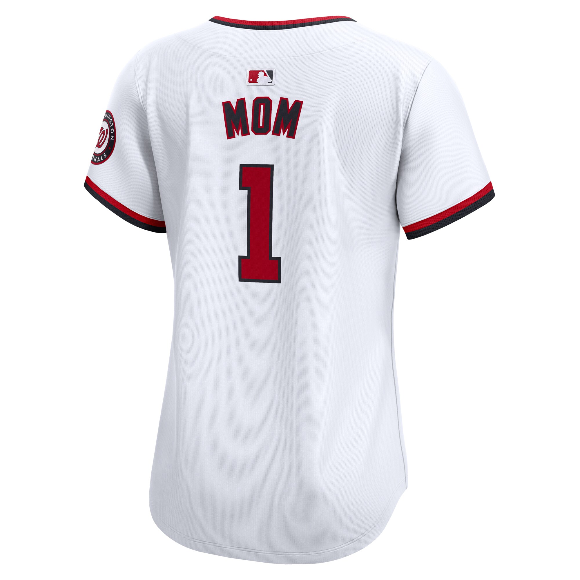 Washington Nationals  Women's #1 Mom Home Limited Jersey - White