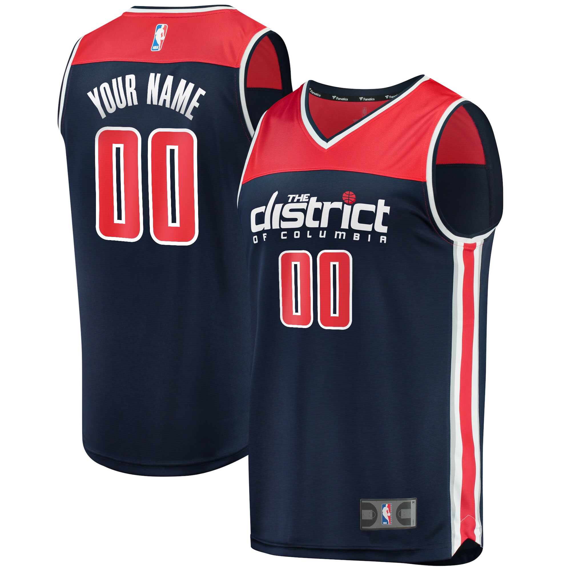 Washington Wizards Fanatics Youth Custom Fast Break Replica Jersey Navy - Statement Edition