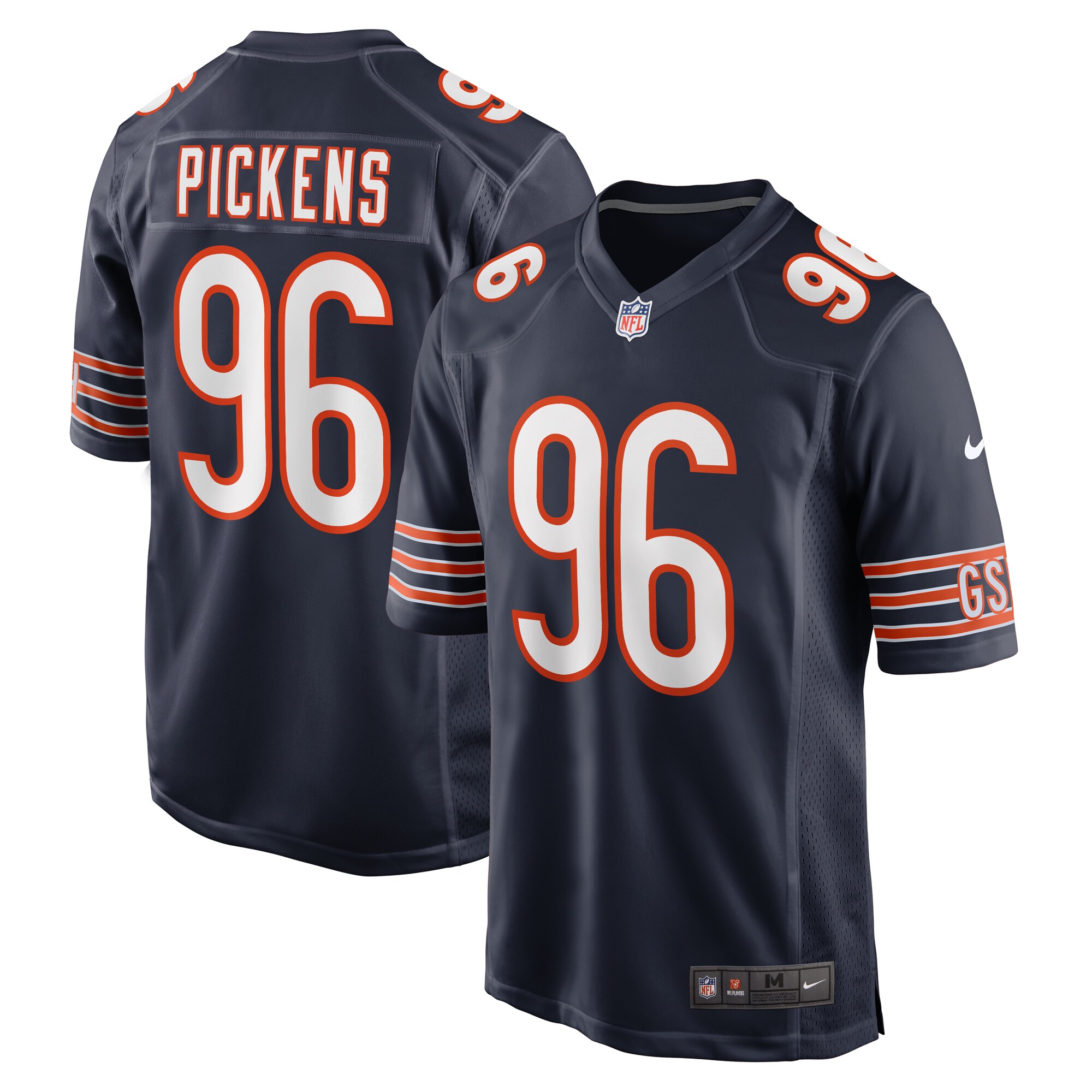 Zacch Pickens Chicago Bears  Team Game Jersey - Navy