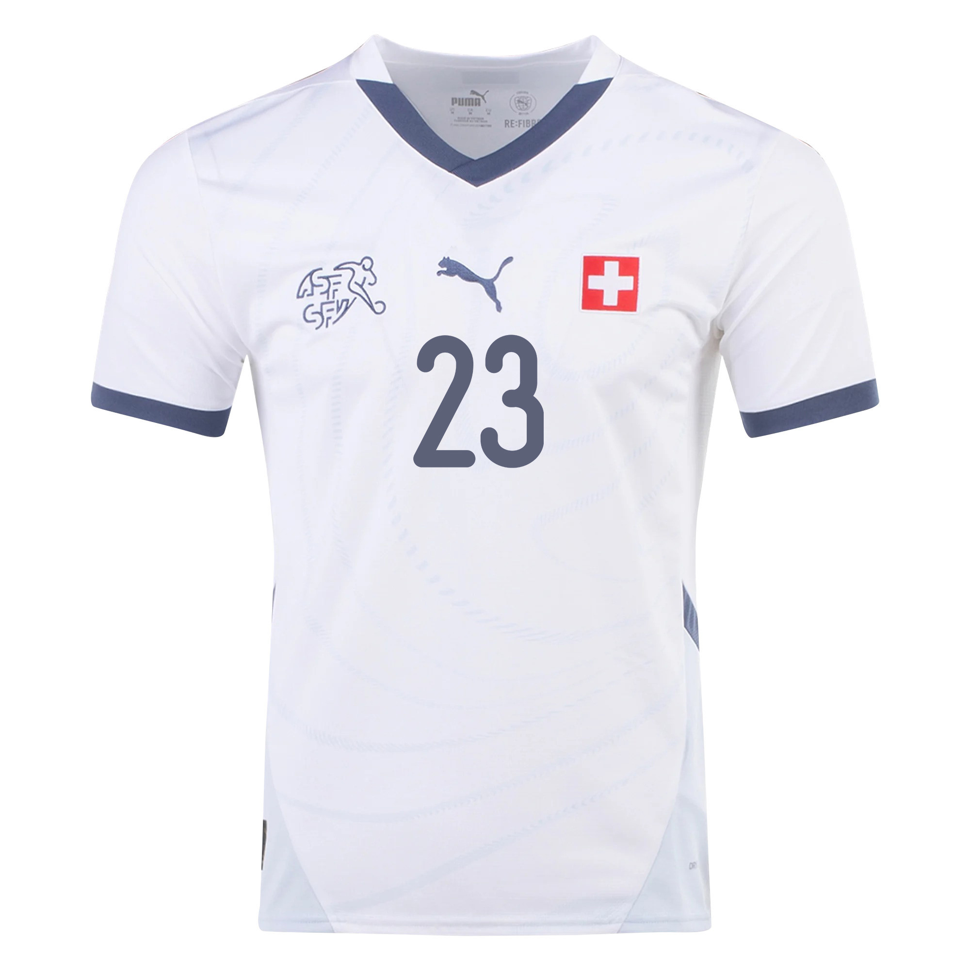 Xherdan Shaqiri 23 Switzerland National Team 2024/25 Away Men Jersey - White
