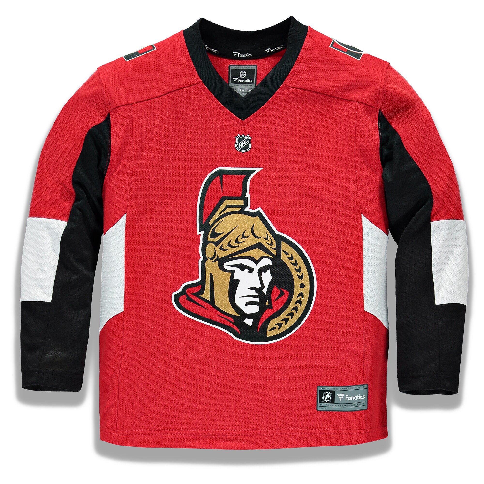 Ottawa Senators Fanatics Youth Home Replica Blank Jersey - Red