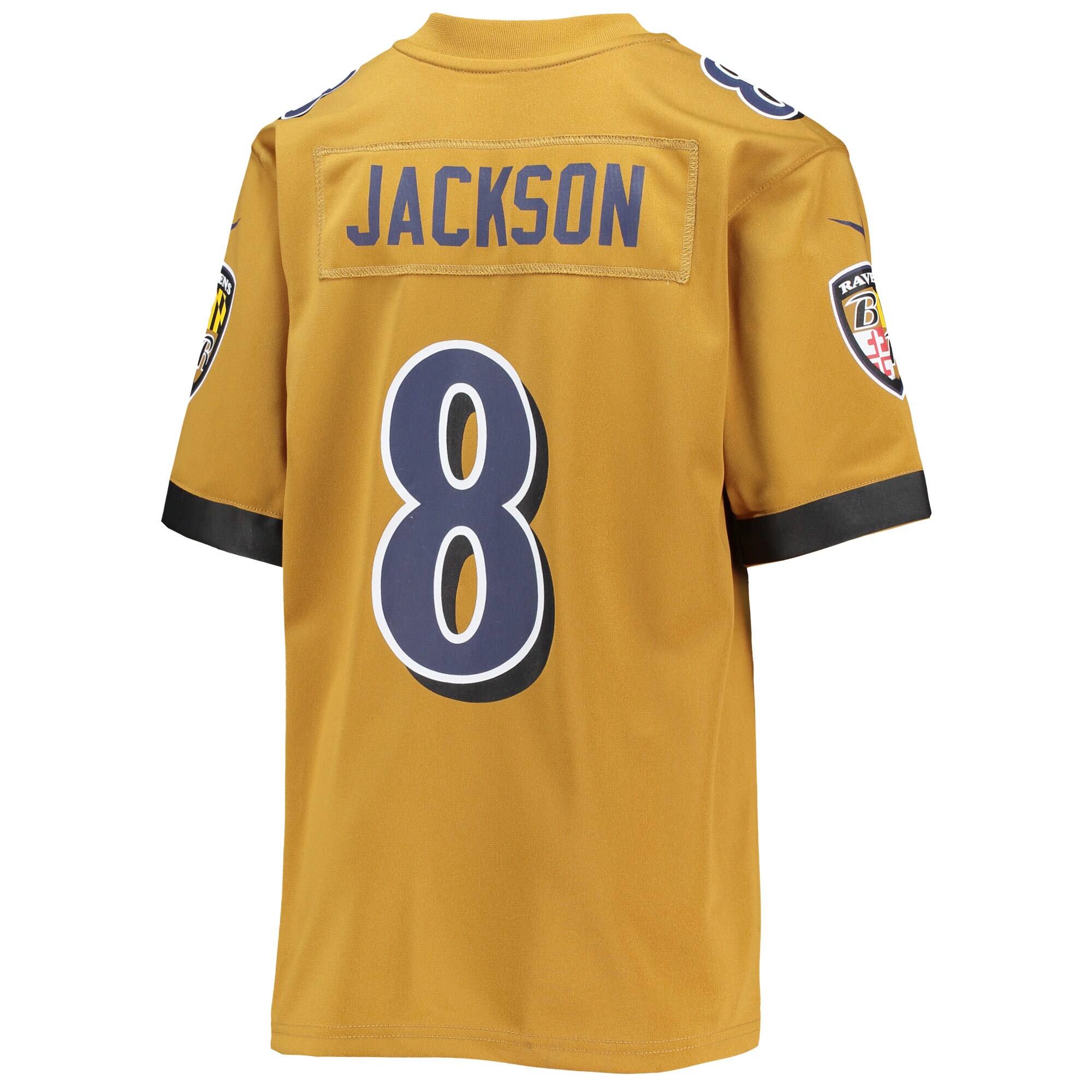 Lamar Jackson Baltimore Ravens  Youth Inverted Team Game Jersey - Gold
