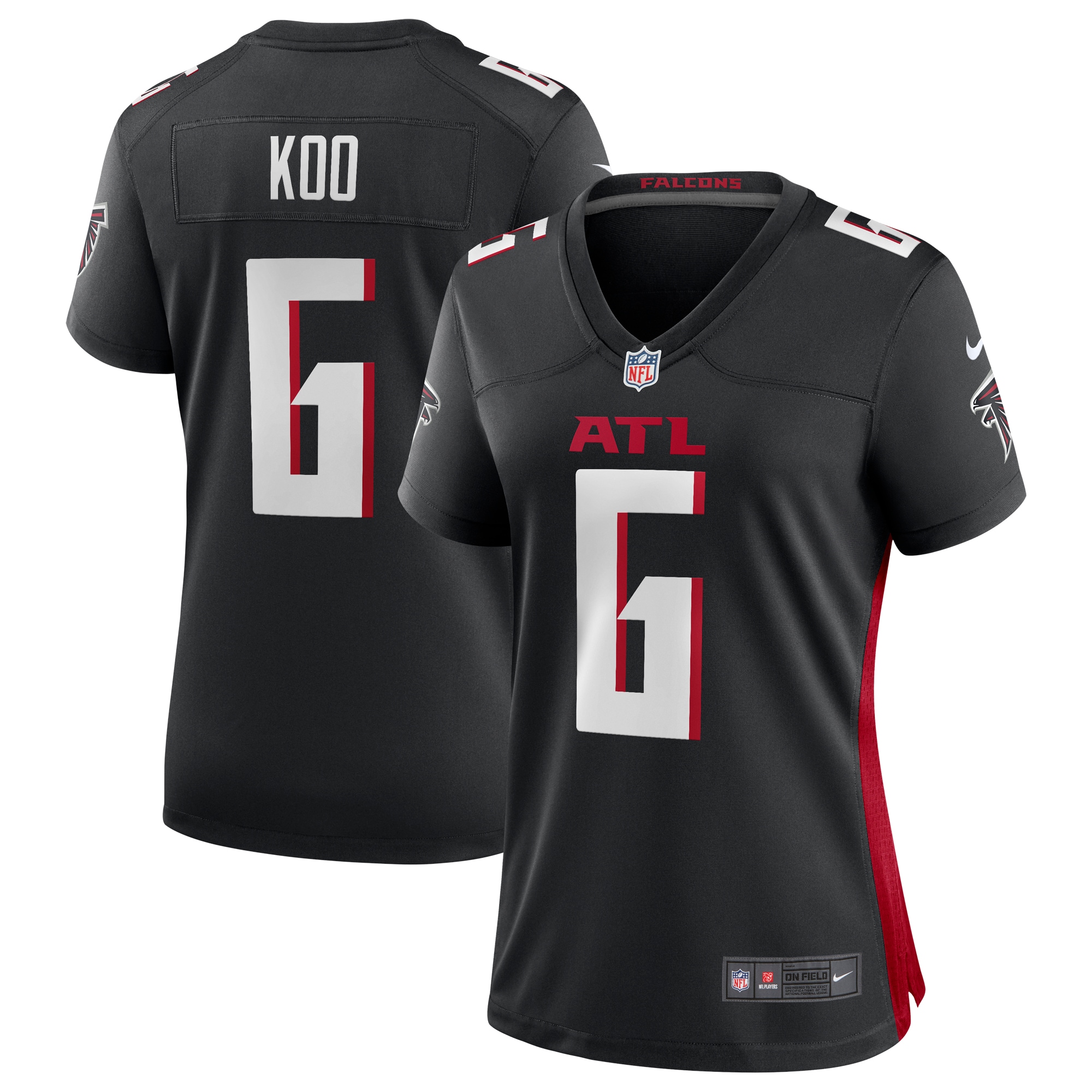 Younghoe Koo Atlanta Falcons  Women's Team Game Jersey - Black