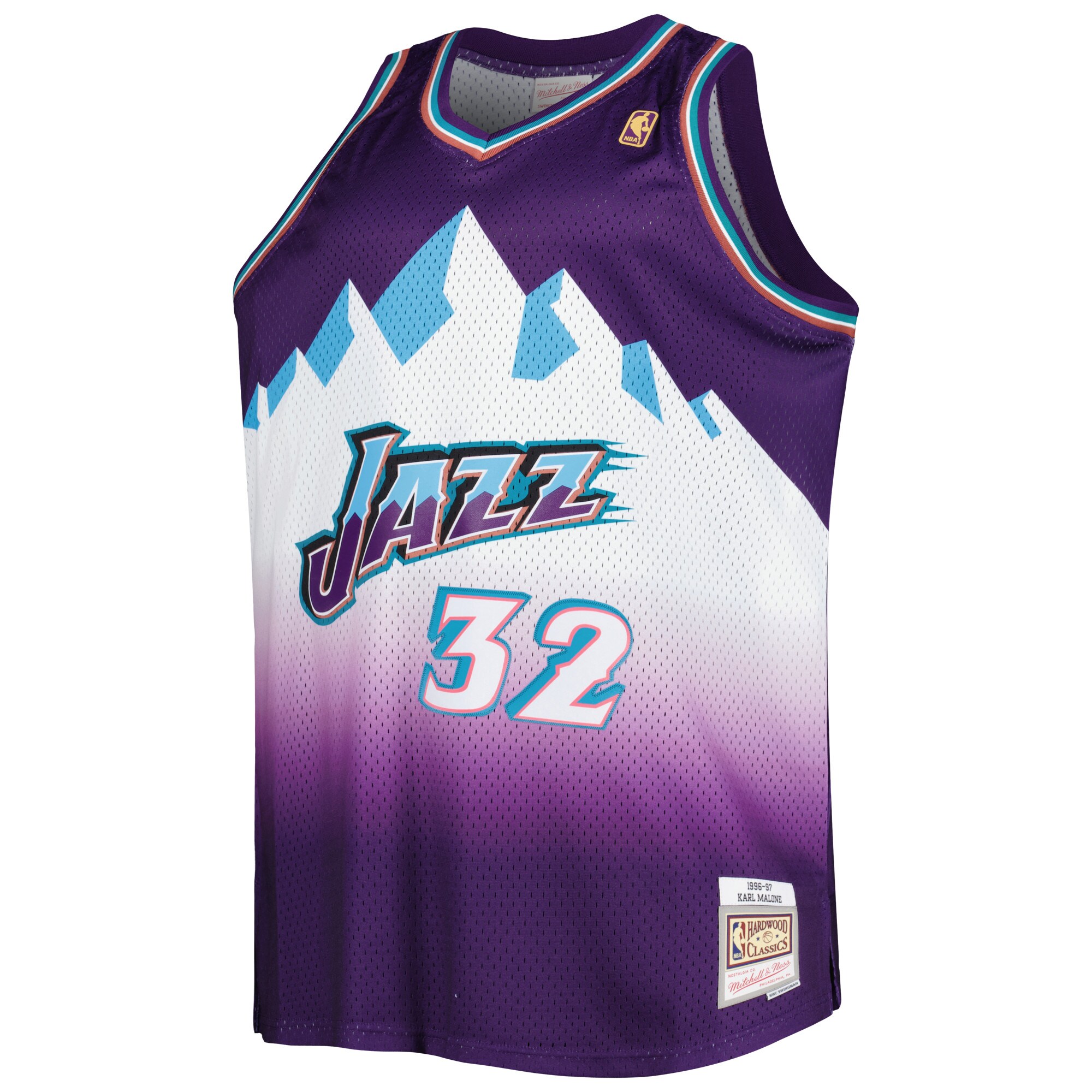 Karl Malone Utah Jazz Mitchell & Ness Big & Tall Hardwood Classics 1996\/97 Swingman Jersey - Purple