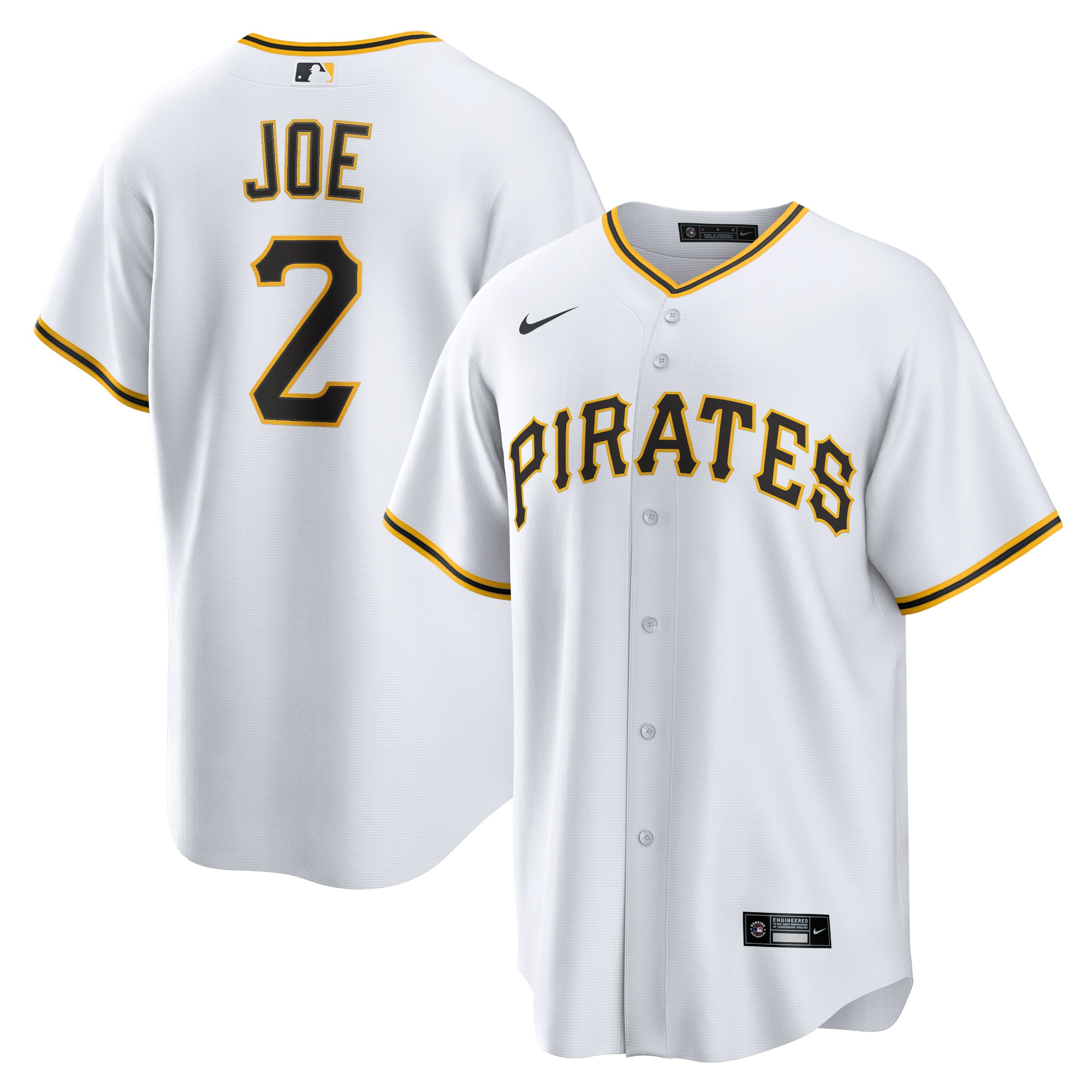 Connor Joe Pittsburgh Pirates  Home Replica Jersey - White