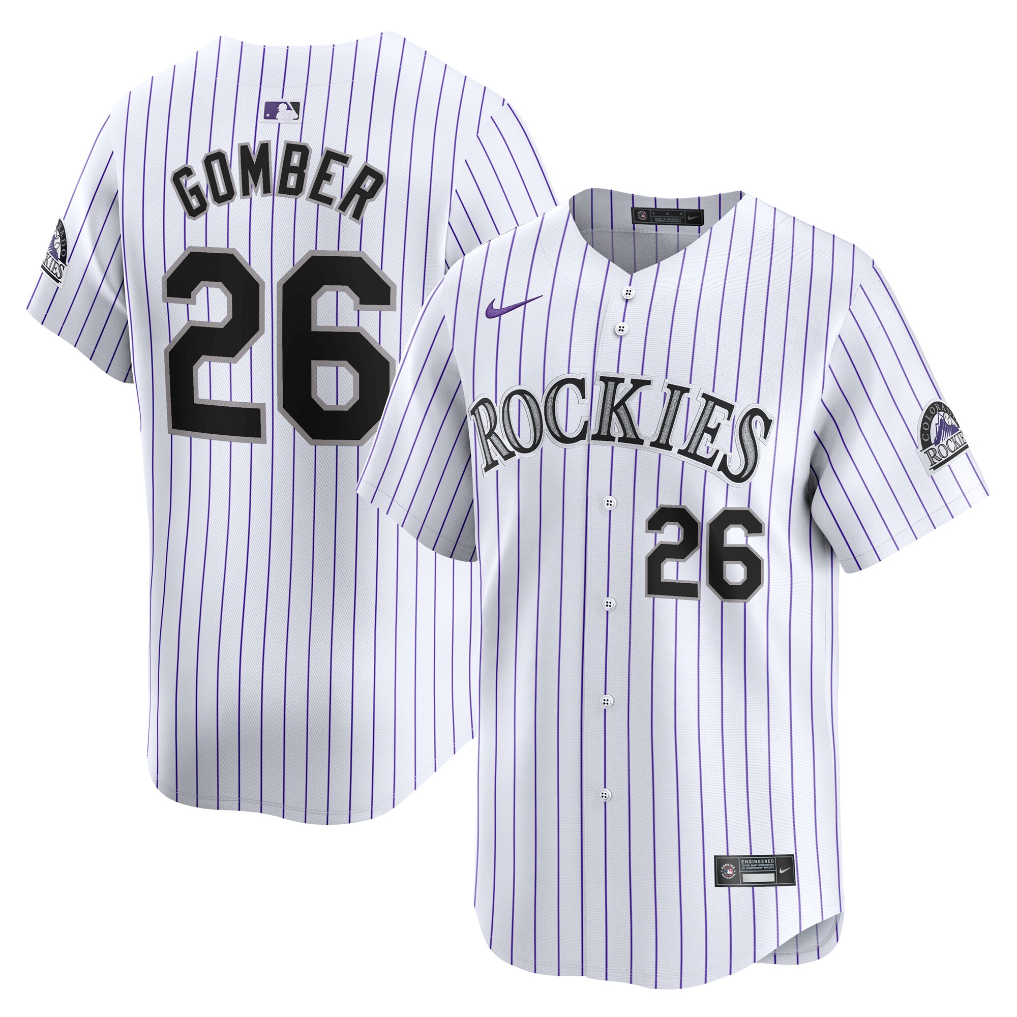 Austin Gomber Colorado Rockies  Home Limited Player Jersey - White