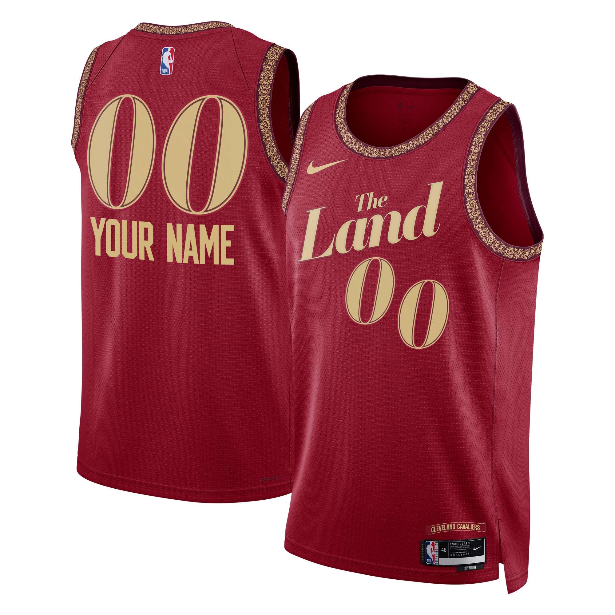 Cleveland Cavaliers  Unisex 2023\/24 Custom Swingman Jersey - Wine - City Edition