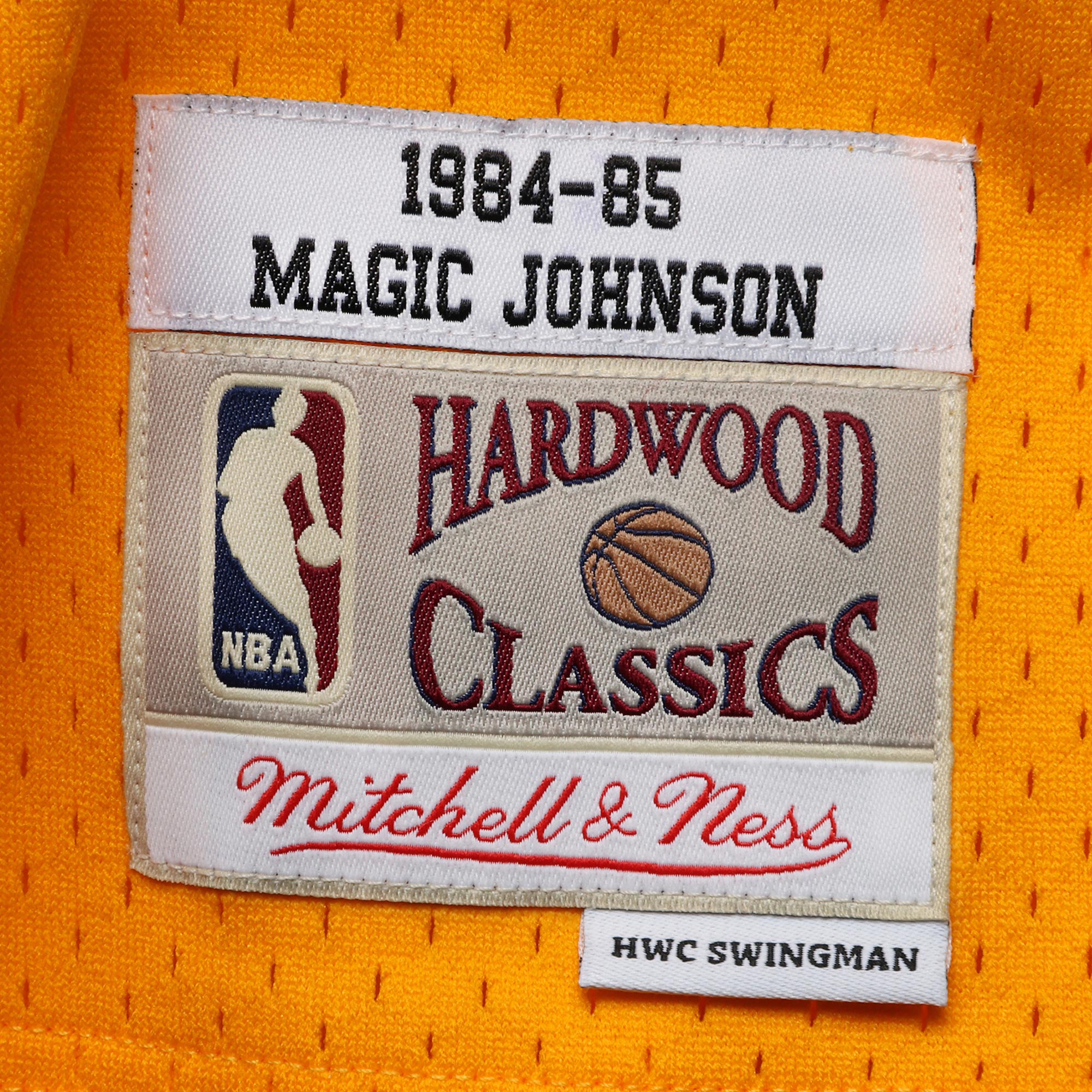 Magic Johnson Los Angeles Lakers Mitchell & Ness 1984\/85 Hardwood Classics Swingman Jersey - Gold
