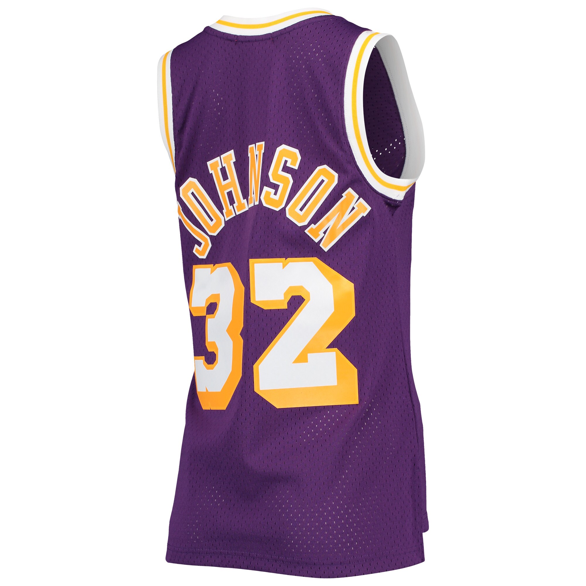 Magic Johnson Los Angeles Lakers Mitchell & Ness Women's Hardwood Classics 1984\/85 Swingman Jersey - Purple