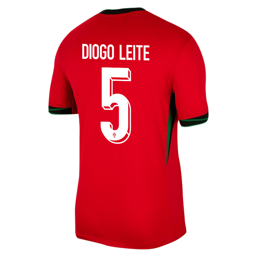 Diogo Leite 5 Portugal National Team 2024/25 Home Men Jersey - Red